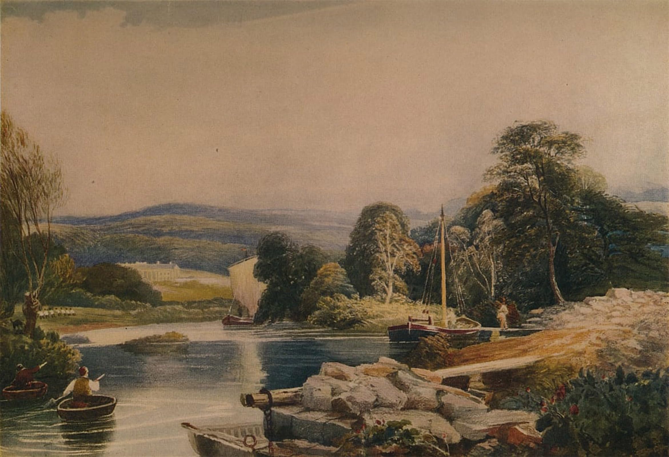 Lienzo de pintura al óleo SERENDIPITP, paisaje clásico de 60x90cm 5