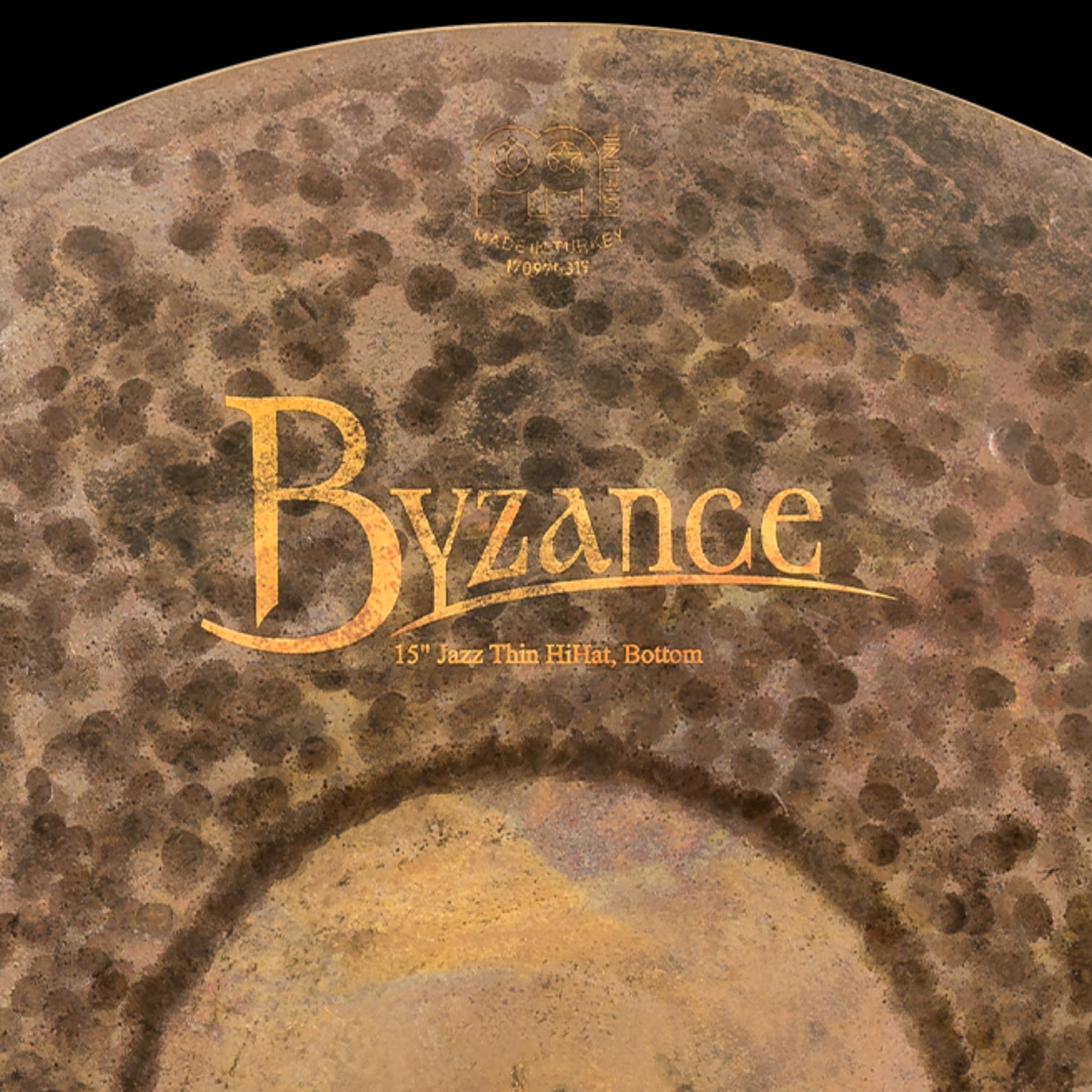 Meinl Cymbals Byzance Jazz Cymbale Hihat / Charleston Thin 15 pouces (38,10cm) pour Batterie – Bronze B20, Finition Traditionnelle (B15JTH)