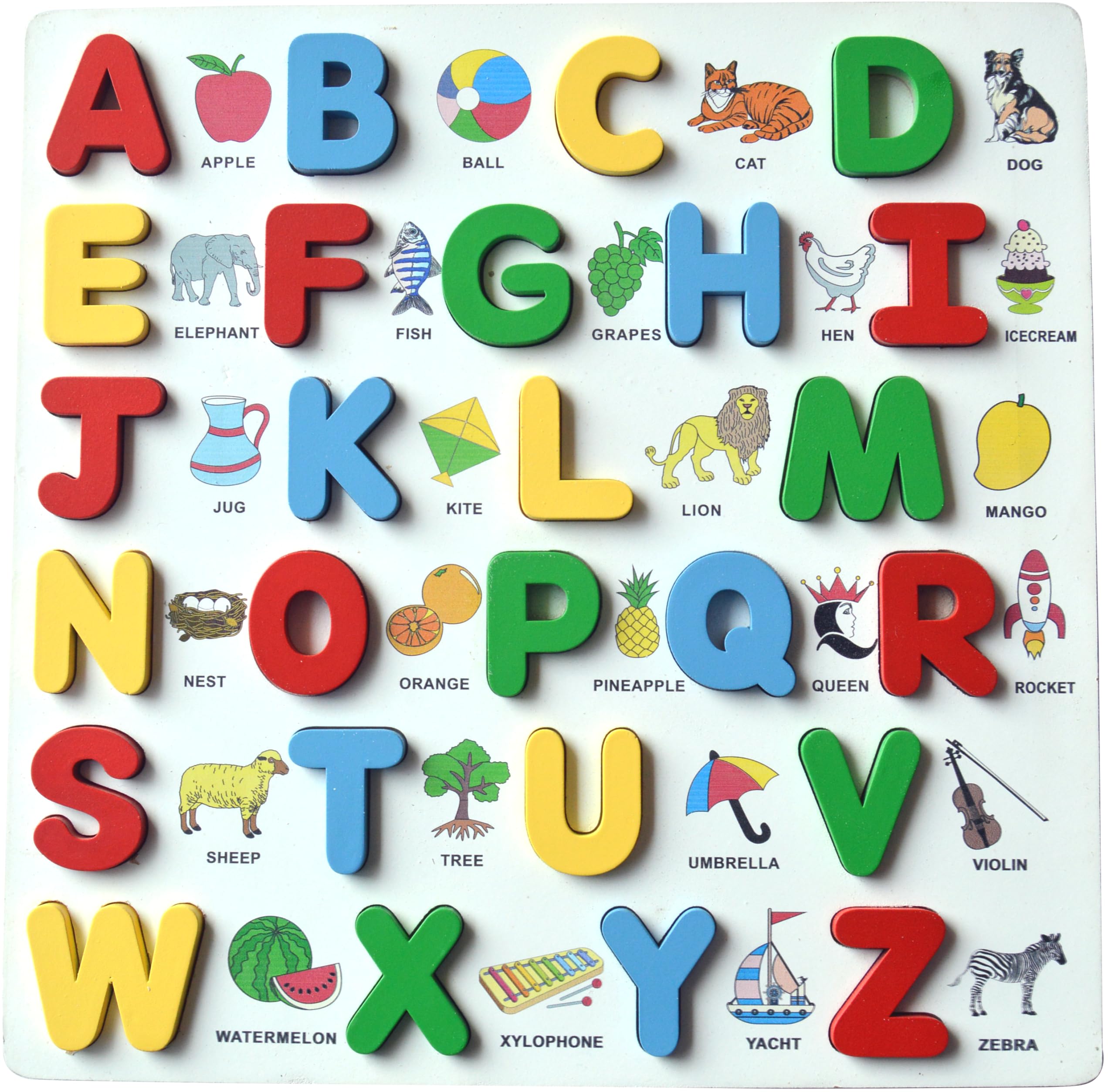 MIND BLAST Wooden Capital Alphabet with Picture Puzzles Toys for Children, Montessori Digital Board Educational Learning Letters Puzzle Toy for Kids (B0C7P6W6MY) Amazon Price History, Amazon Price Tracker
