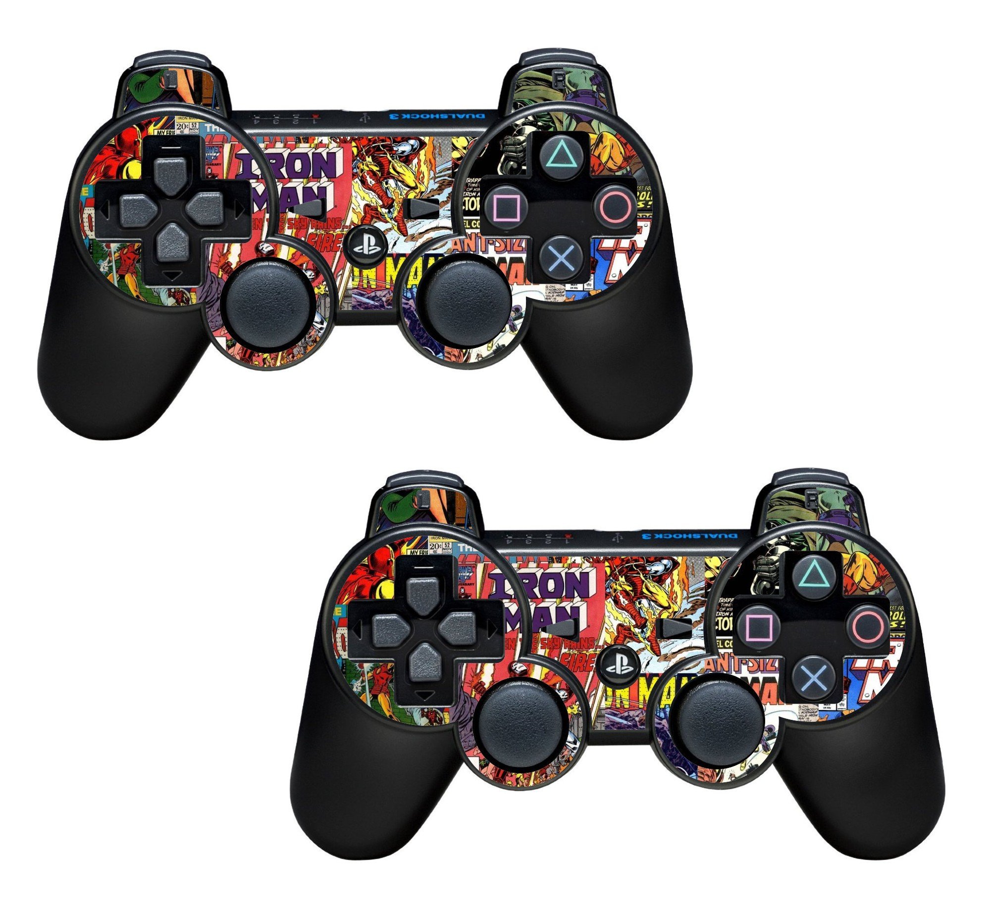 the grafix studio 2x Comics Superhero Compatible With Playstation 3 (PS3) Controller Sticker/Skin / 3ps5