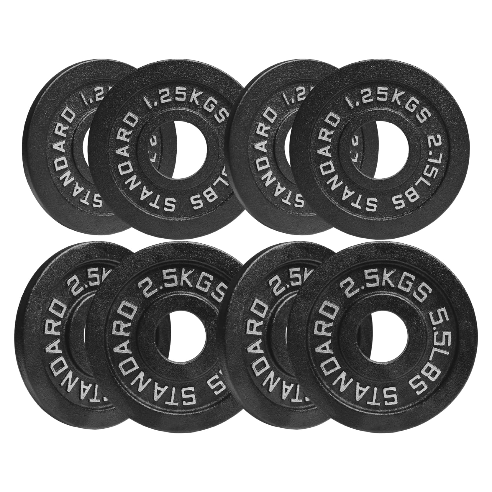 Cast Iron Weight Plates Sets & Pairs (1.25kg–25kg) for Home Gym Strength Training, Weight Lifting & Muscle Building for Men & Women (Without Barbell, 15kg Set)