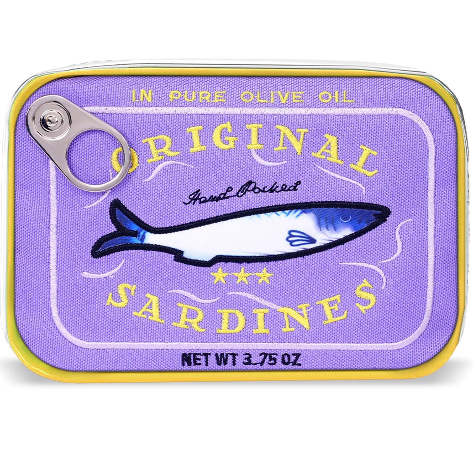 Cessfle Canned Sardines Makeup Bag, Funny Sardine Tin Fish Cosmetic Bag, Creative Cute Makeup Bag Kawaii Pencil Case Pouch, Coquette Make up Pouch for