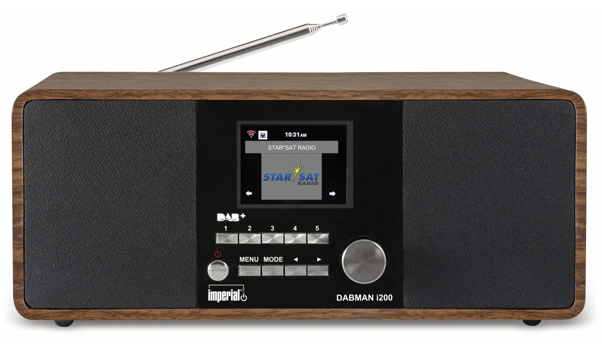 DABMAN i200 Multifunktionales Stereo-Radio Dab+ / FM/Internet Holzoptik
