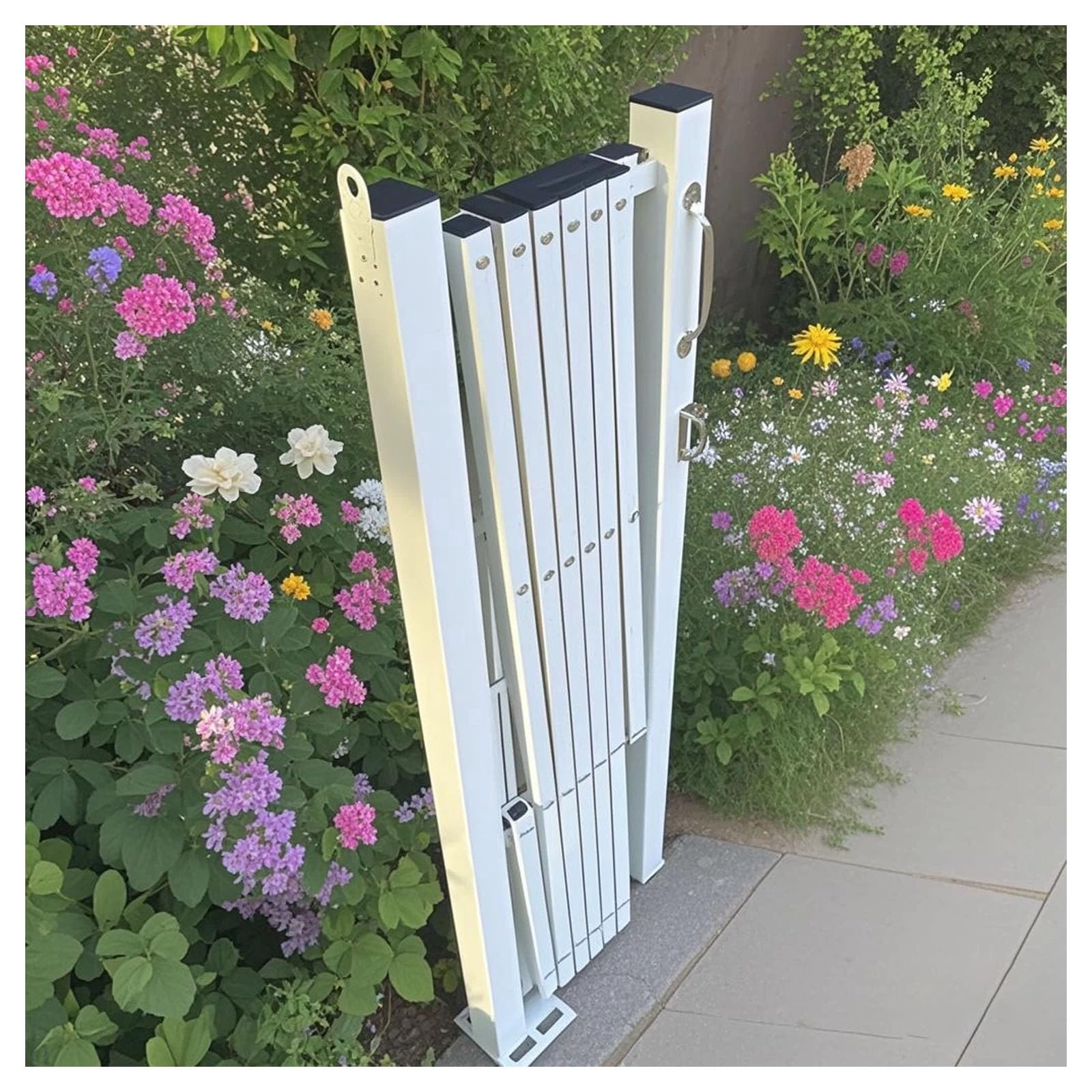 Tragbare, Erweiterbare Parkbarriere, 1,1 M Hoch, Zusammenklappbarer Bauzaun Für Einfahrten, Einziehbares Verkehrstor Für Schulen, Straßen, Einkaufszentren, Arbeitszonen(Size:1.1*2 meters,Color:weiß)