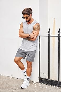 COOFANDY Men's Sweat Shorts 7 Inch Athletic Workout Shorts 2 Pack COOFANDY Men's Sweat Shorts 7 Inch Athletic Workout Shorts 2 Pack