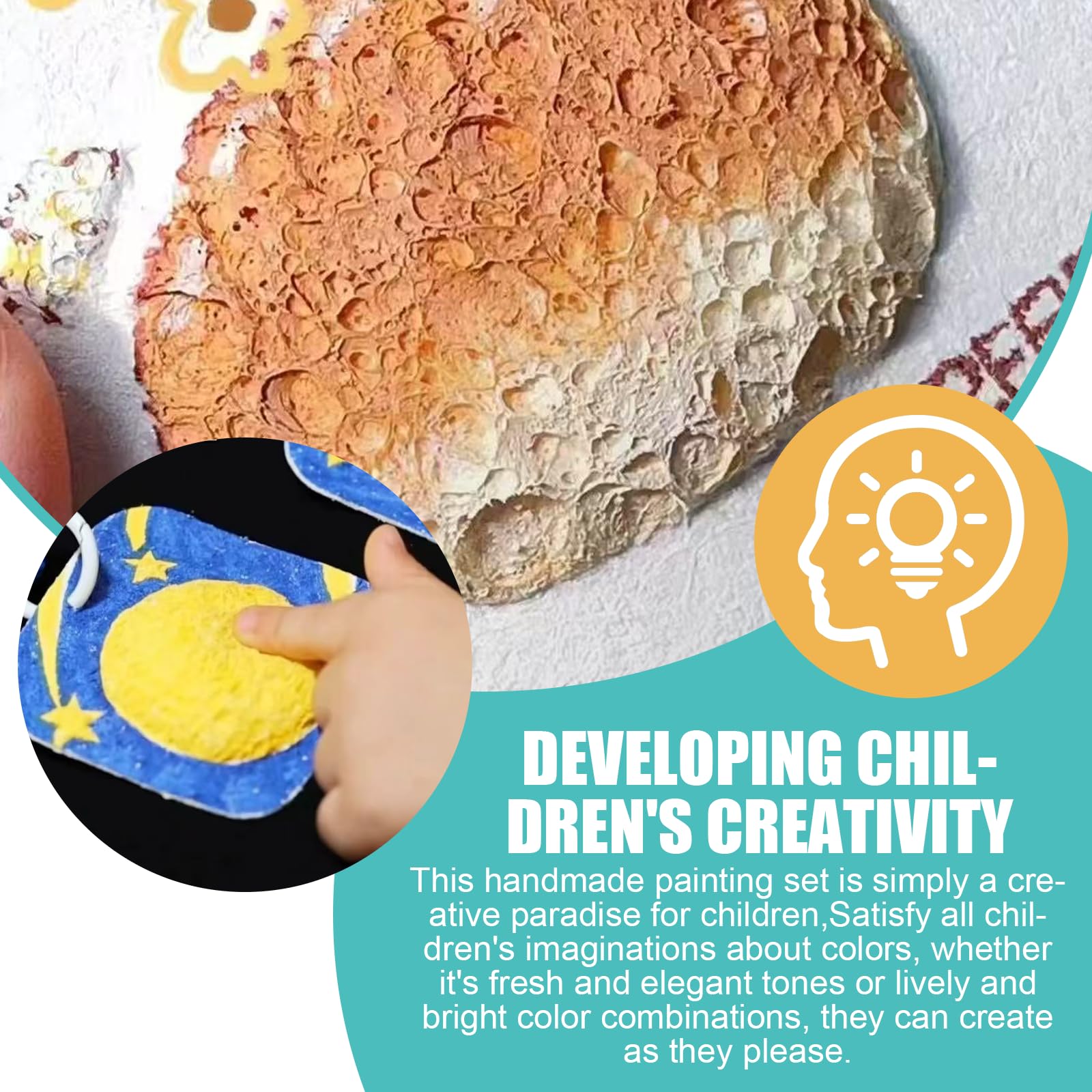 AOOTE Magic Puffy Paint Set, 38 Pièces De Papier Texturé En Mousse