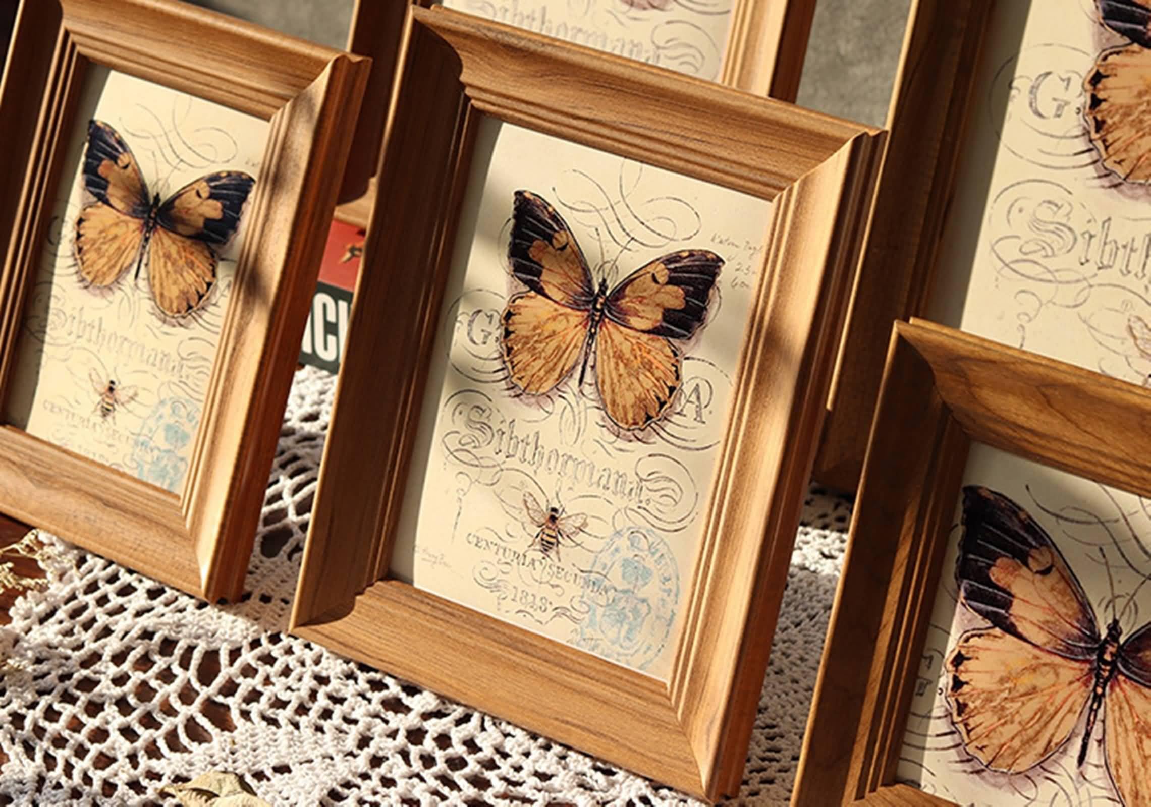Artystyczna ramka na zdjęcia, 10 x 12 prostokątna ramka na blat i ścianę vintage, format poziomy i pionowy, drewno