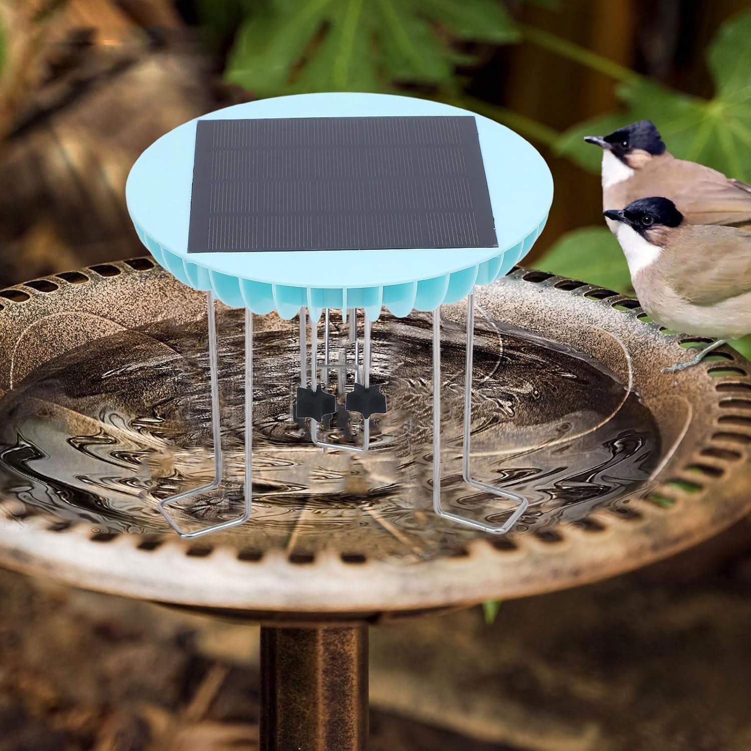 Luocute Solar Water Spinner, Water Agitator for Bird Bath 0.5W Bird Bath Agitator with Bracket for Garden Pond Decoration