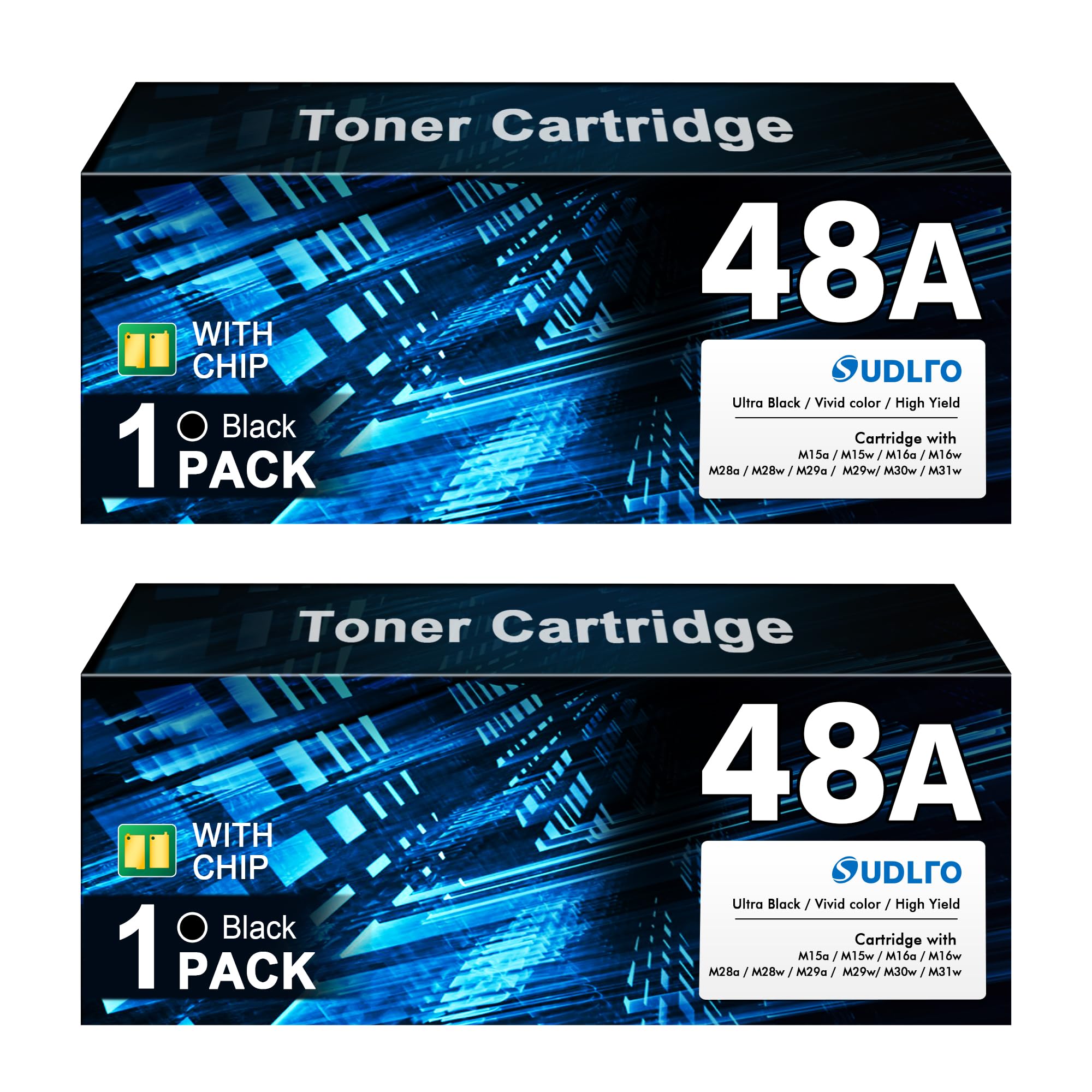 48A Toner Cartridge HP CF248A - Replacement for HP 48A Toner Cartridge Black Compatible (2 Black)