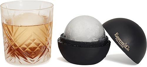 Moldes para cubitos de hielo SPHERE crea fácilmente bolas de hielo grandes de 2.5 pulgadas con nuestro molde de bolas de hielo de silicona prémium
