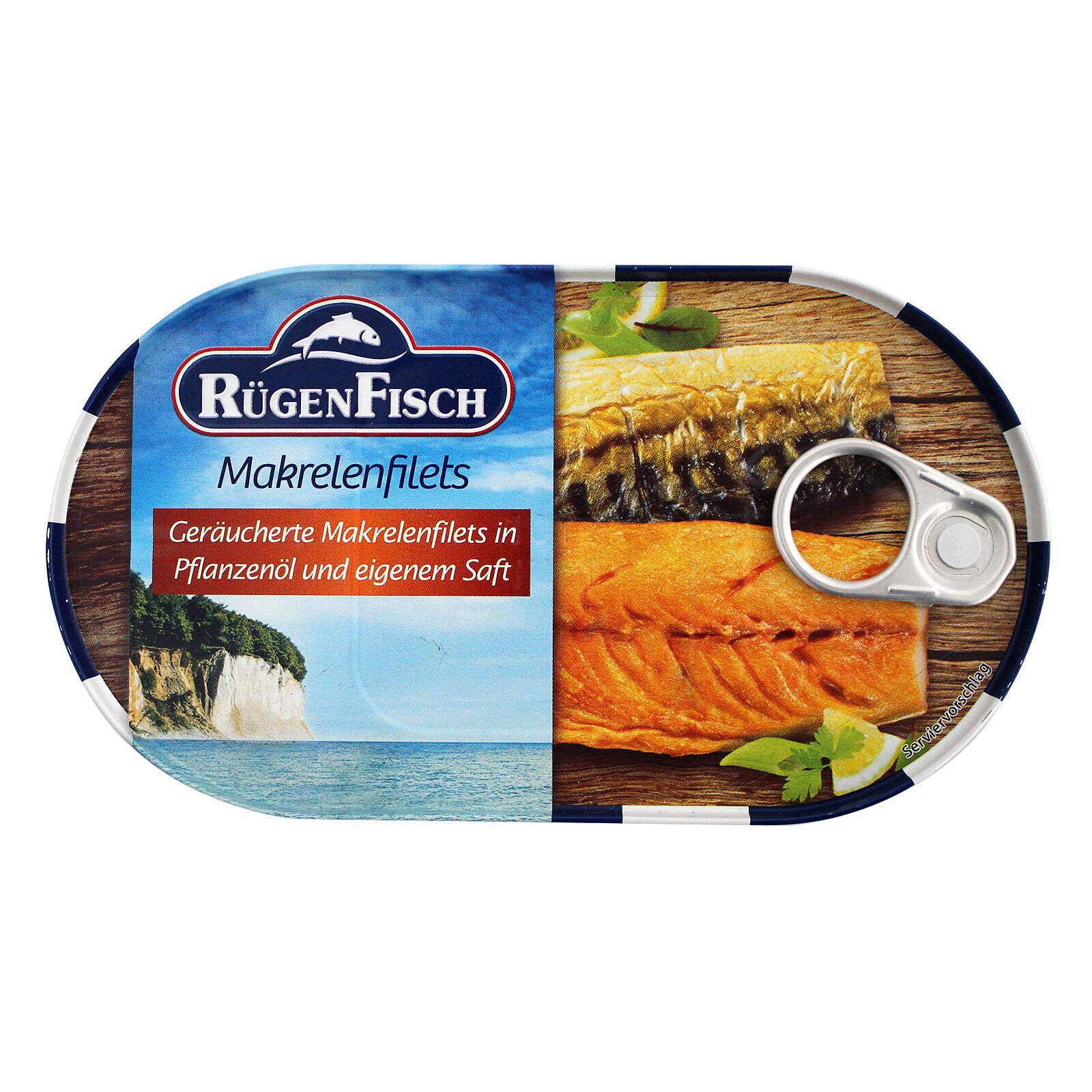 6er Pack Rügen Fisch Makrelenfilets in Öl (6 x 200 g)