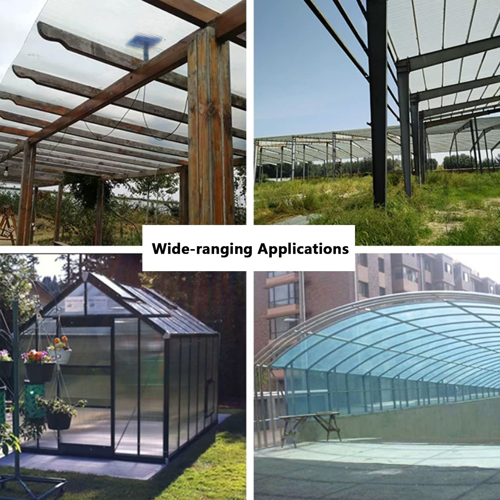 Placas de Policarbonato Tejados Transparente, 1mm Paneles Techos de Plástico, Hojas Invernadero Metacrilato Acrílica para Marquesinas Exterior Terraza Jardín(0.6x5m)