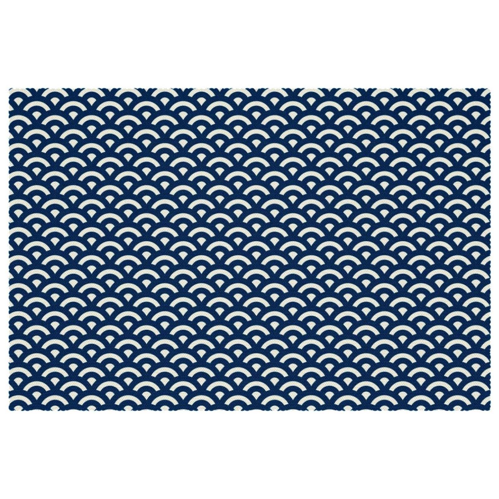 Set de table vagues japonaises lot de 6 pièces lavables 30x45 cm pour repas quotidiens en famille