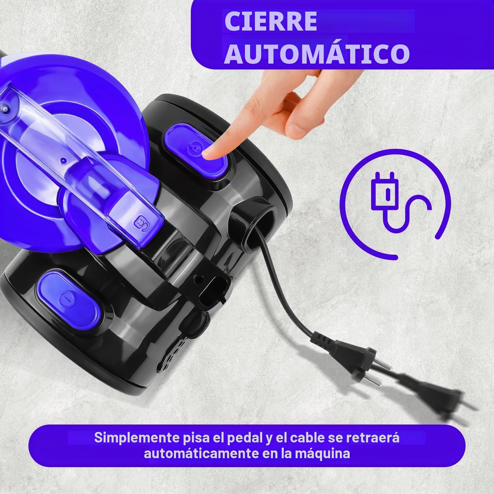 Aspiradora sin bolsa, 1500 W, sin bolsa, 25 kPa, silenciosa, con filtro HEPA, depósito de polvo de 1,5 L, compacto y ligero, para alfombras, suelos duros, pelo de animales