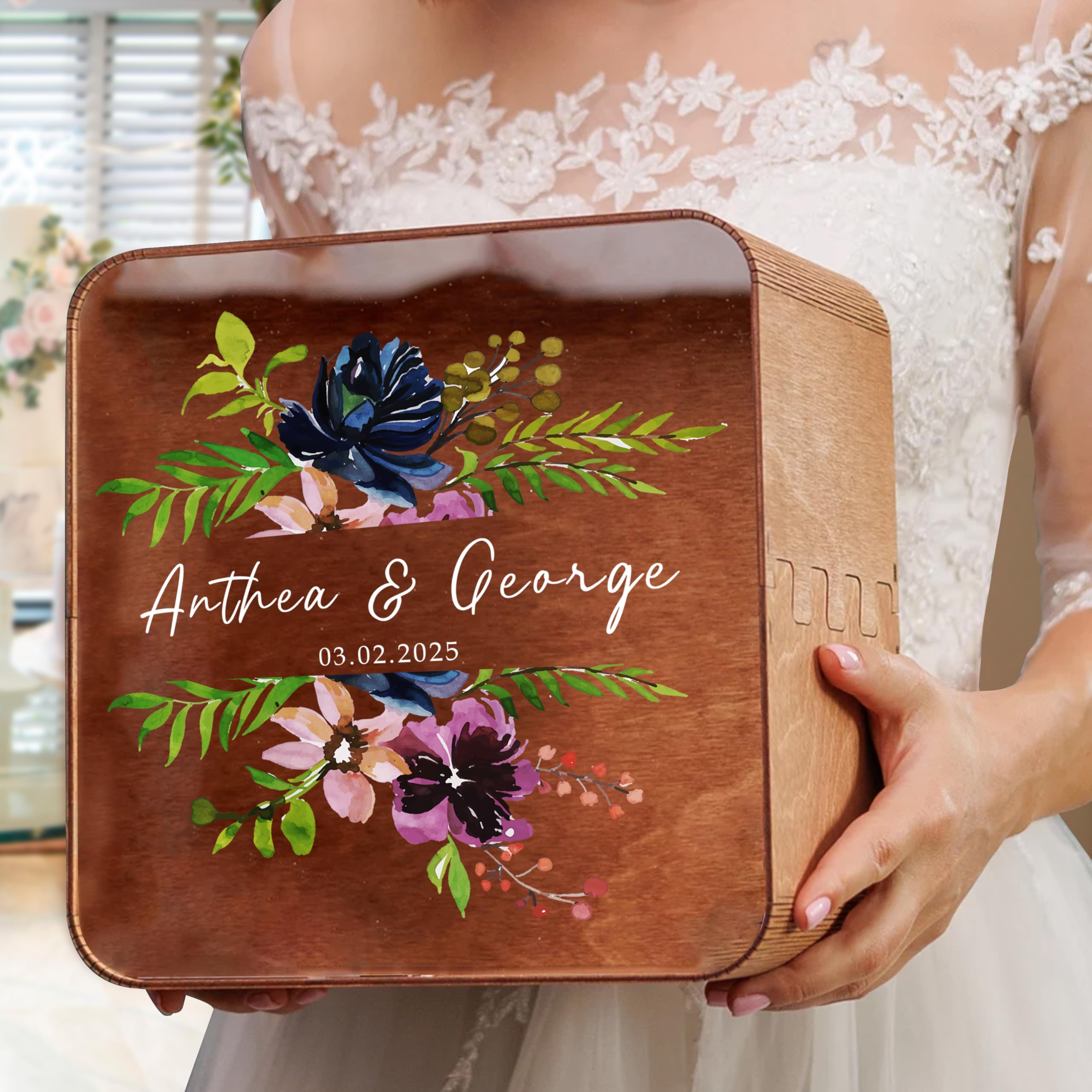 Fun Express White & Gold Card Box – Elegant Wedding & Party Supplies – Perfect for Gifts Cards & Notes – Stylish Design for Weddings Bridal Showers Receptions & Special Events – 1 Piece