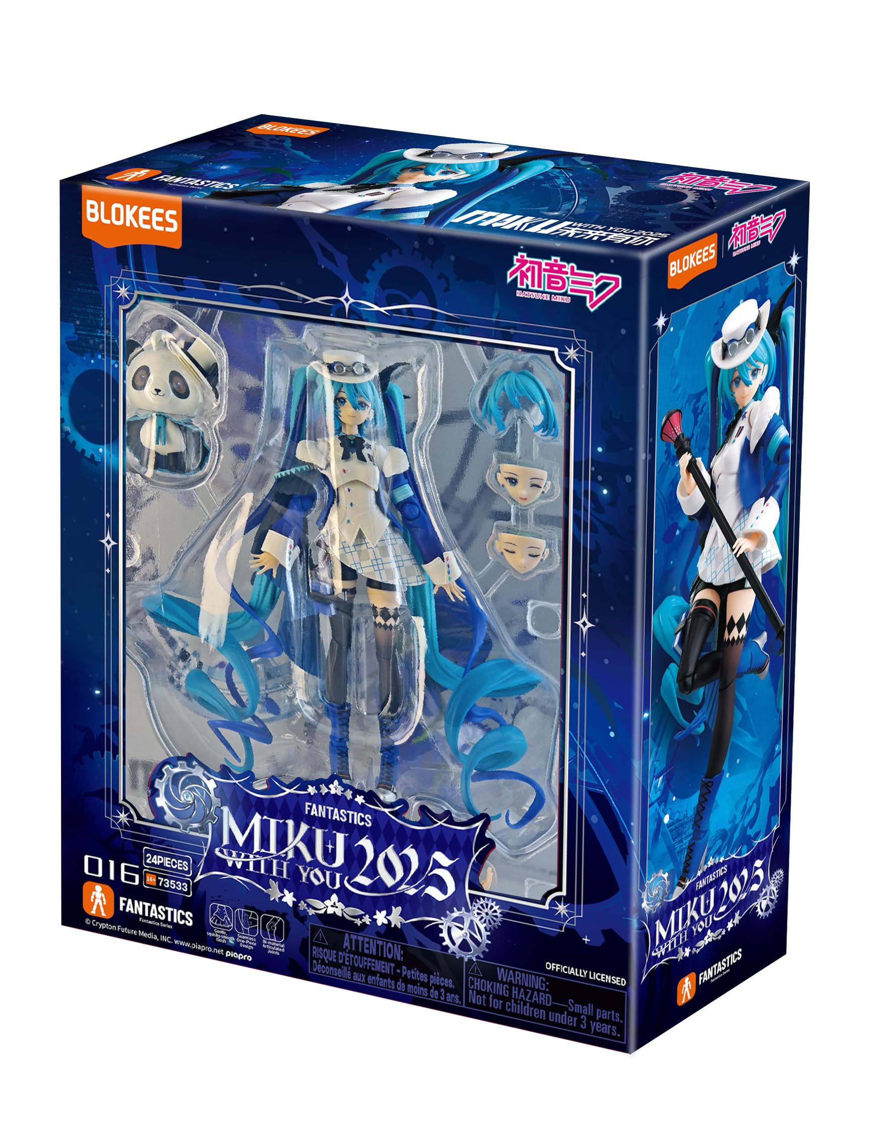 BLOKEES Hatsune Miku Fantastics Series 'Miku with You 2025' Figura da collezione ufficiale Vocaloid Anime Model Kit giocattolo, figura dettagliata per fan e collezionisti