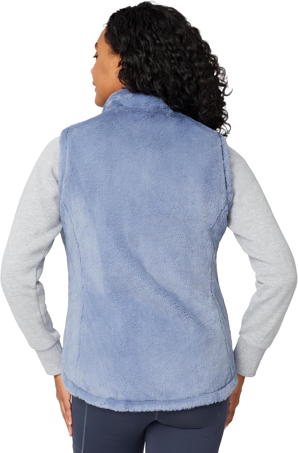 Free Country Womens Vest Reversible Puffer Quilted Sherpa Fleece Lighweight Zip Pockets Winter Gilet Vest for Ladies-Cirrus