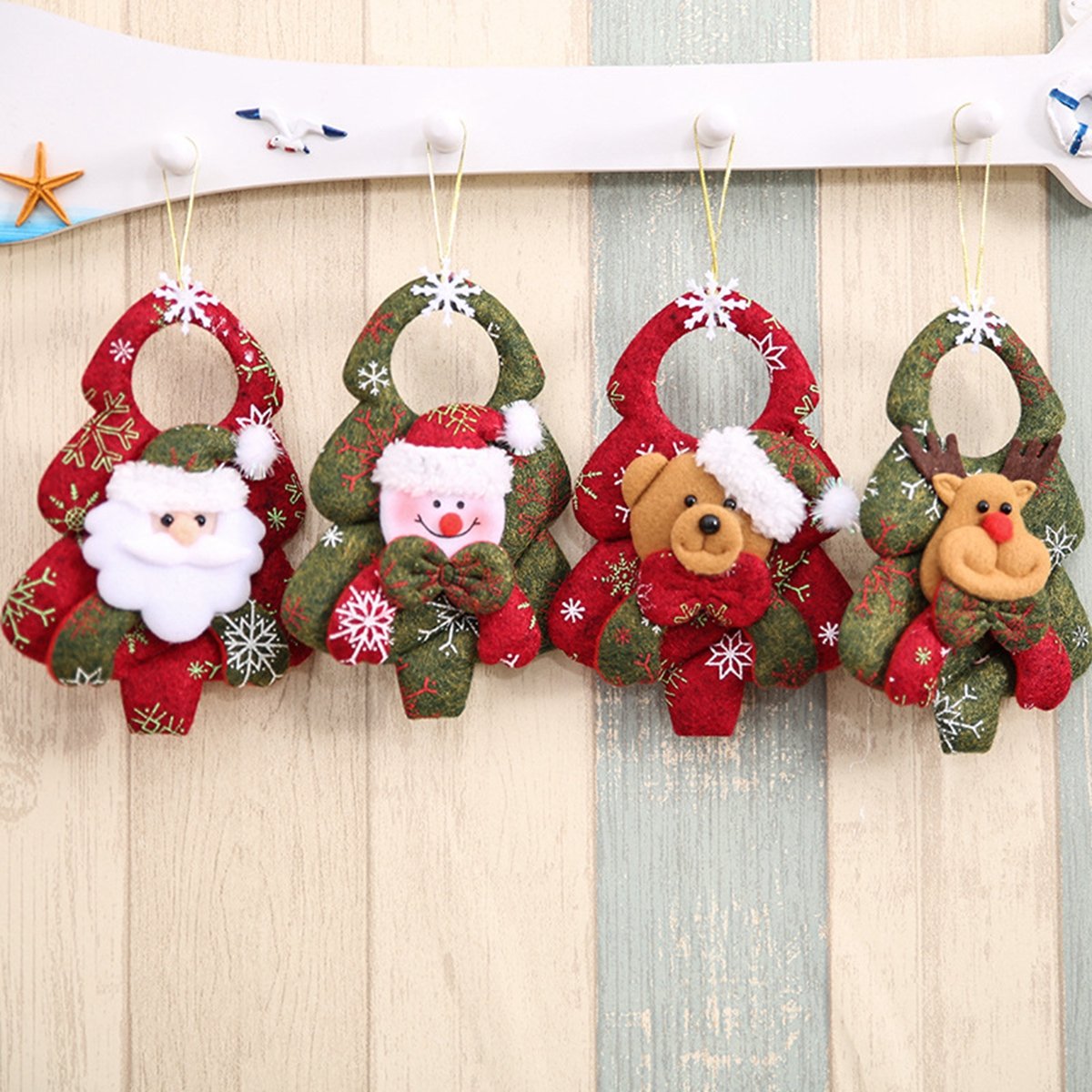 Con Peluches MuÃ±ecos De Navidad Para Colgar En El Arbol Muñecos
