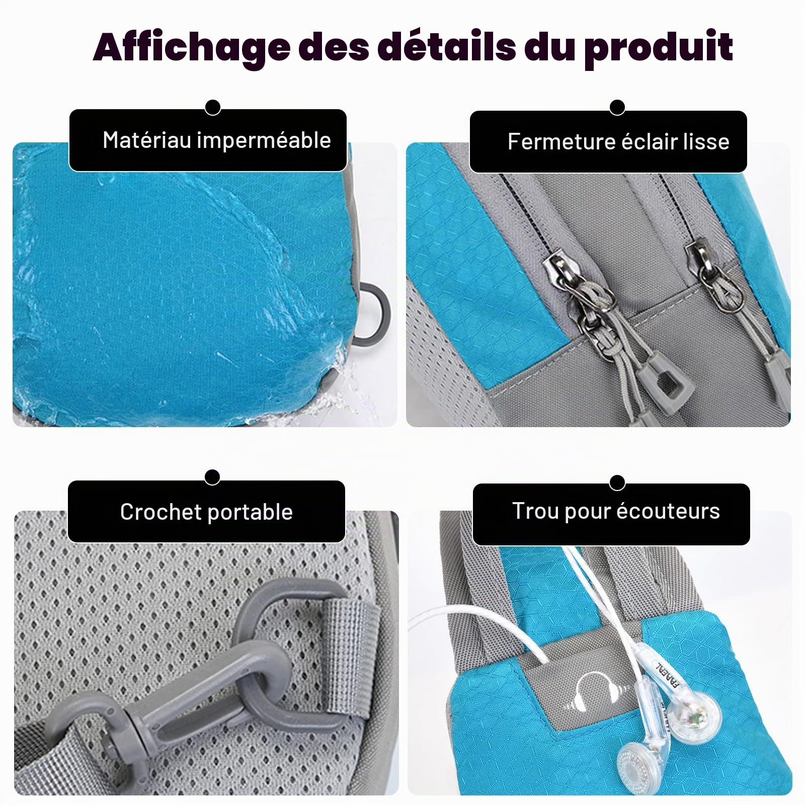 FANDARE Sac Poitrine Sacs de Sport bandoulière Sacs à Dos porté Travers Homme Femme Sacs Bananes de randonnée Sacs bandoulière Sacoche pour Voyage Sports Travers Cyclisme Moto Sac d'Epaule Noir