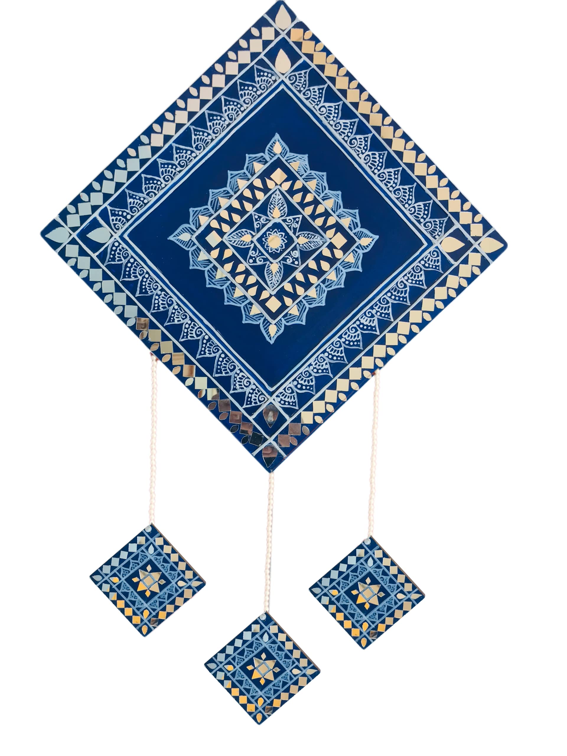 Handcrafted Lippan Art Wall Hanging with Mirror Work - Indian Traditional Decor for Living Room, Bedroom, or Office - Rustic Mud and Mirror Embellishments - Unique Wall Art for Home Décor