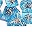 UDIXI 7PCS Polyhedral Dice Set D&D Filled with Rudder, Blue DND Dice with White Floating Silk for RPG and Other Tabletop Games
