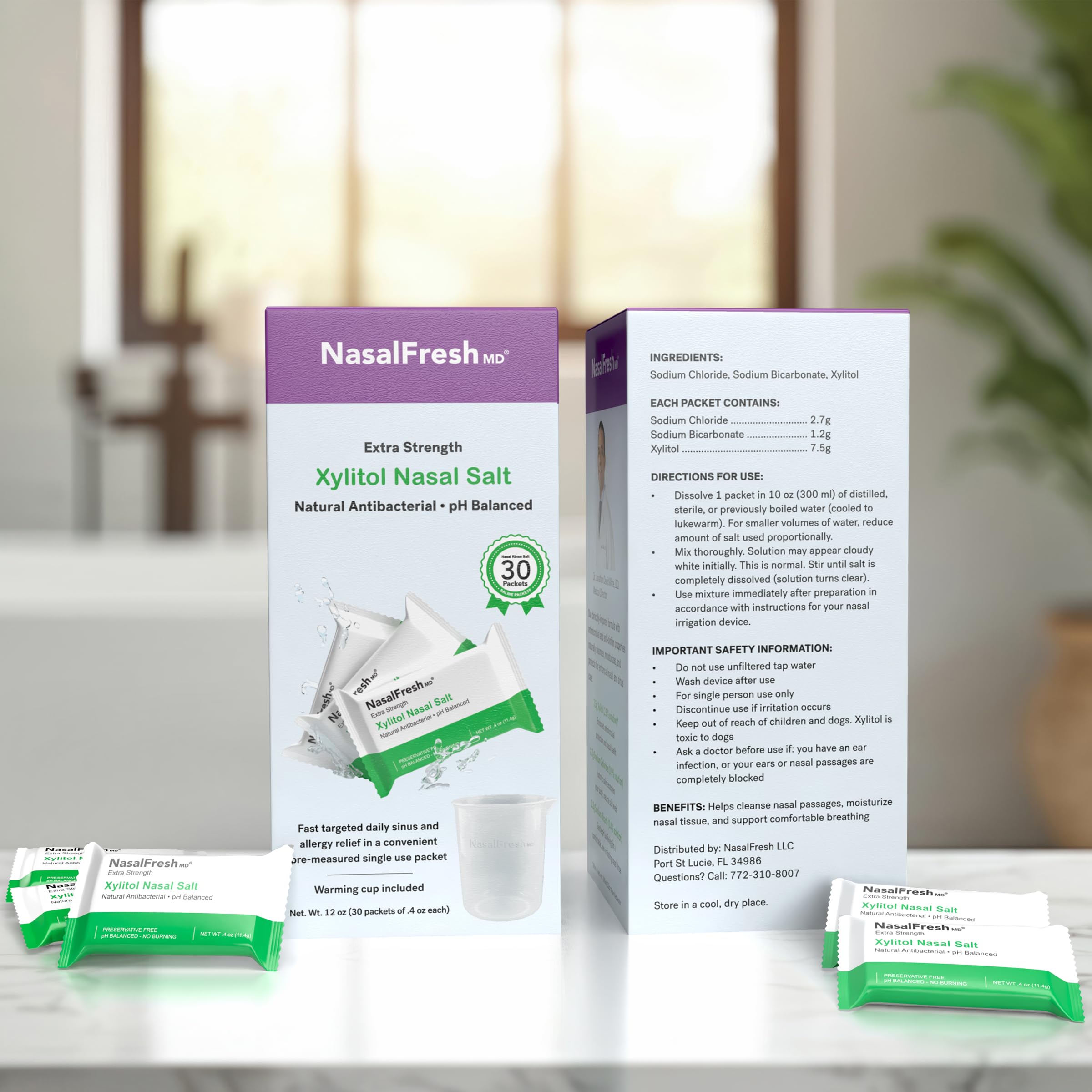 NasalFresh MD Extra Strength Xylitol Nasal Rinse Packets - 30 Count — Amazon image 4