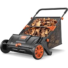 21" Push Lawn Sweeper with 3.5Cu. Ft Tear-Resistant Hopper Bag