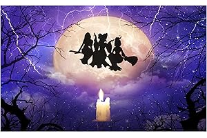Allenjoy Magic Awakened Witches Backdrop for Halloween Kids