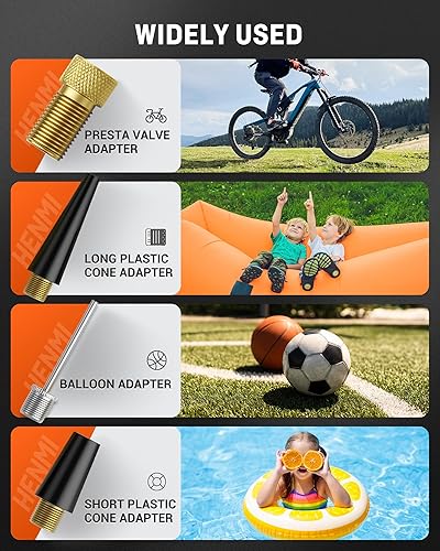 Miniatura 5 de Inflador de neumáticos, compresor de aire portátil para neumáticos de automóvil, bomba de aire portátil con medidor de presión digital, bomba de