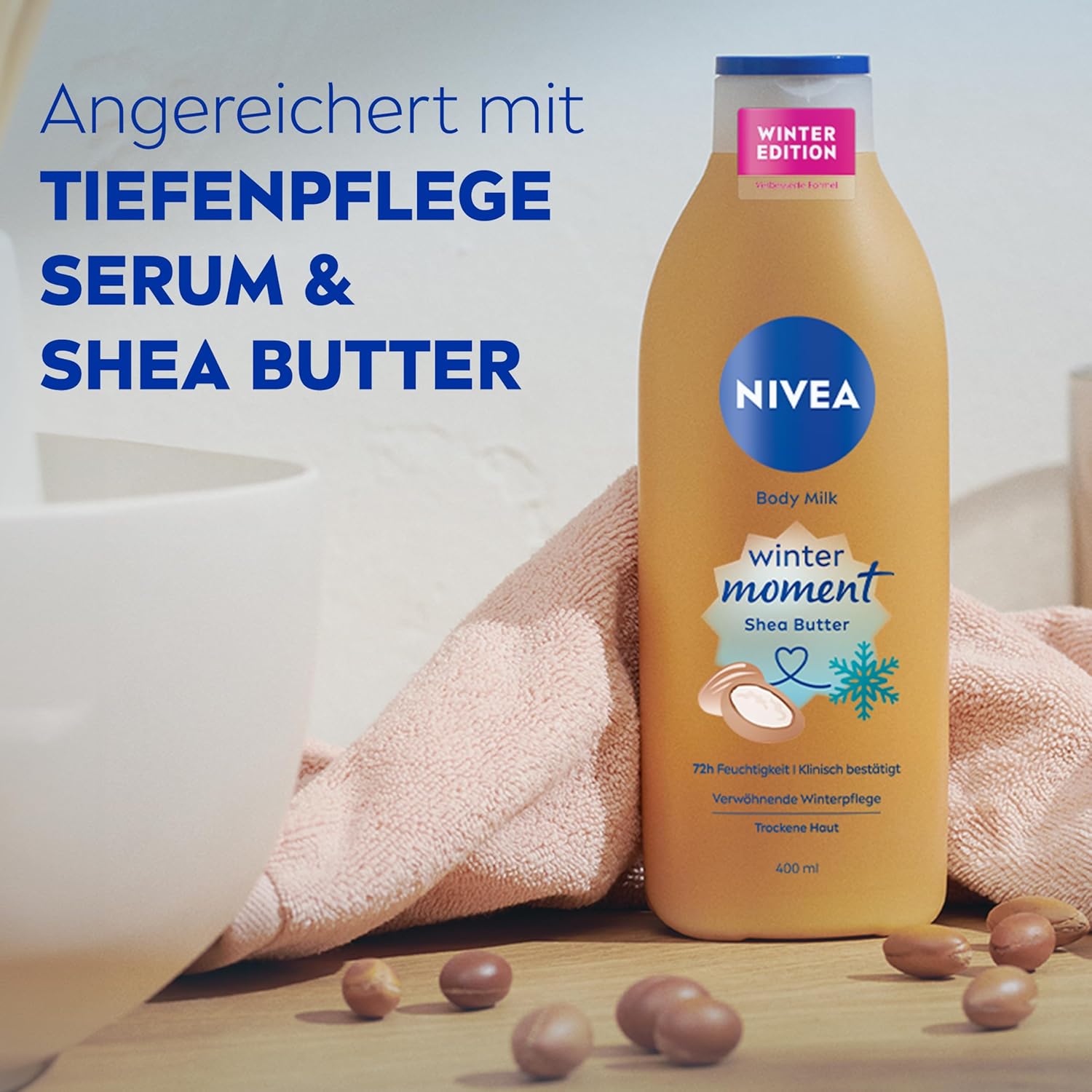 Detailaufnahme der NIVEA Body Milk