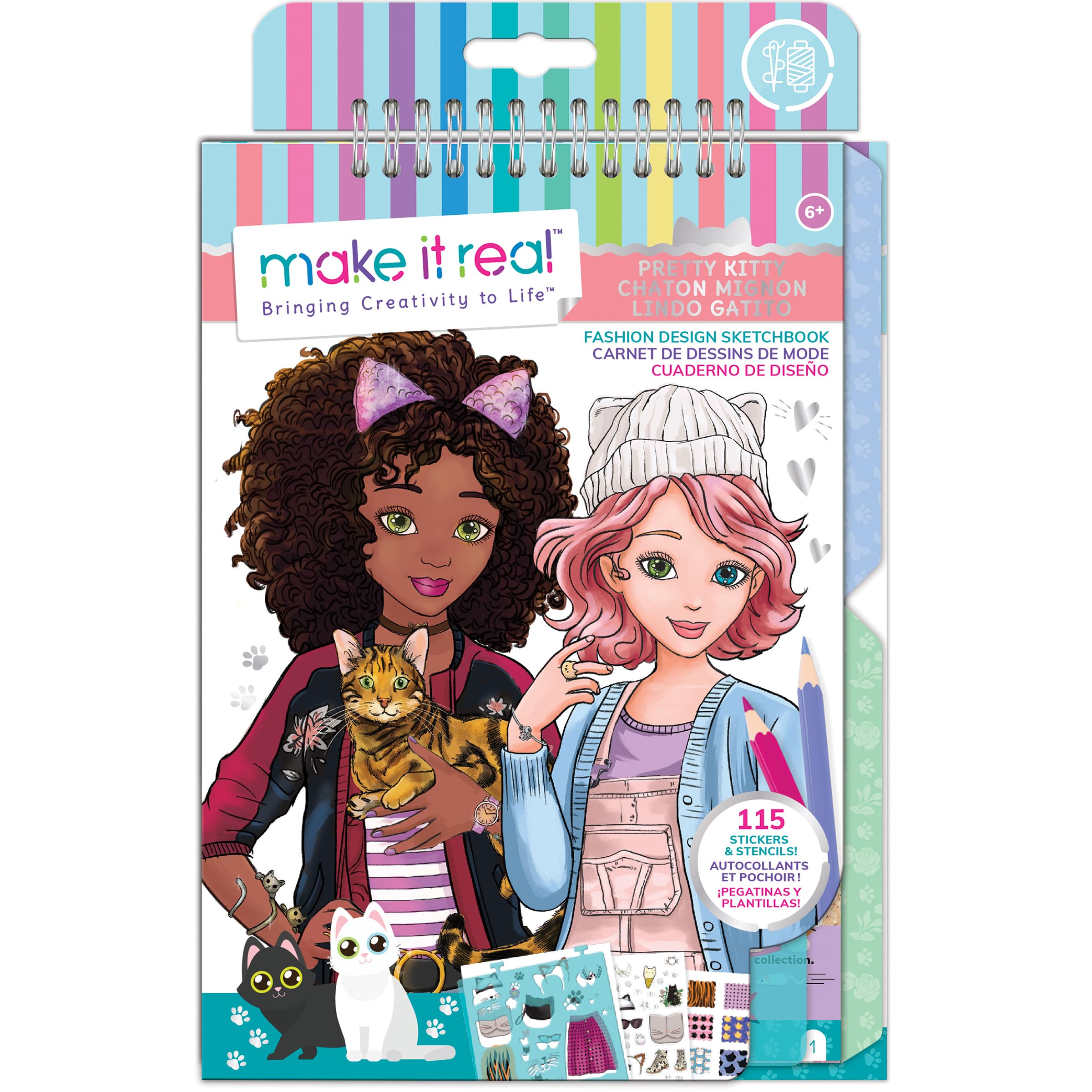Make it Real - Fashion Design Sketchbook: Pretty Kitty (3204)