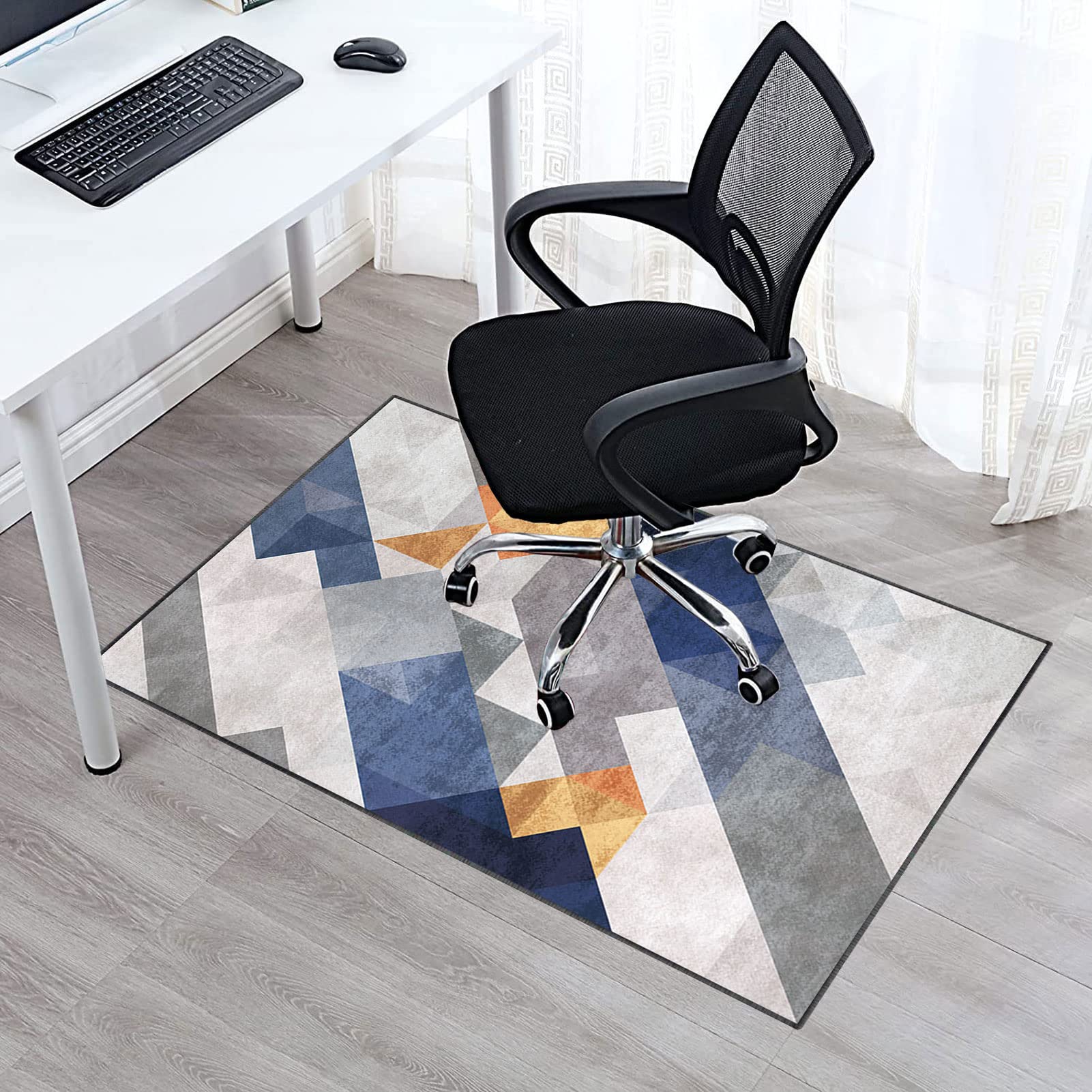 Bodenschutzmatte für Bürostuhl und Gaming-Stuhl | Geräuschreduzierung | strapazierfähiges Gewebe | ideal für harte Böden | 100 × 120 cm Gaming-Zubehör