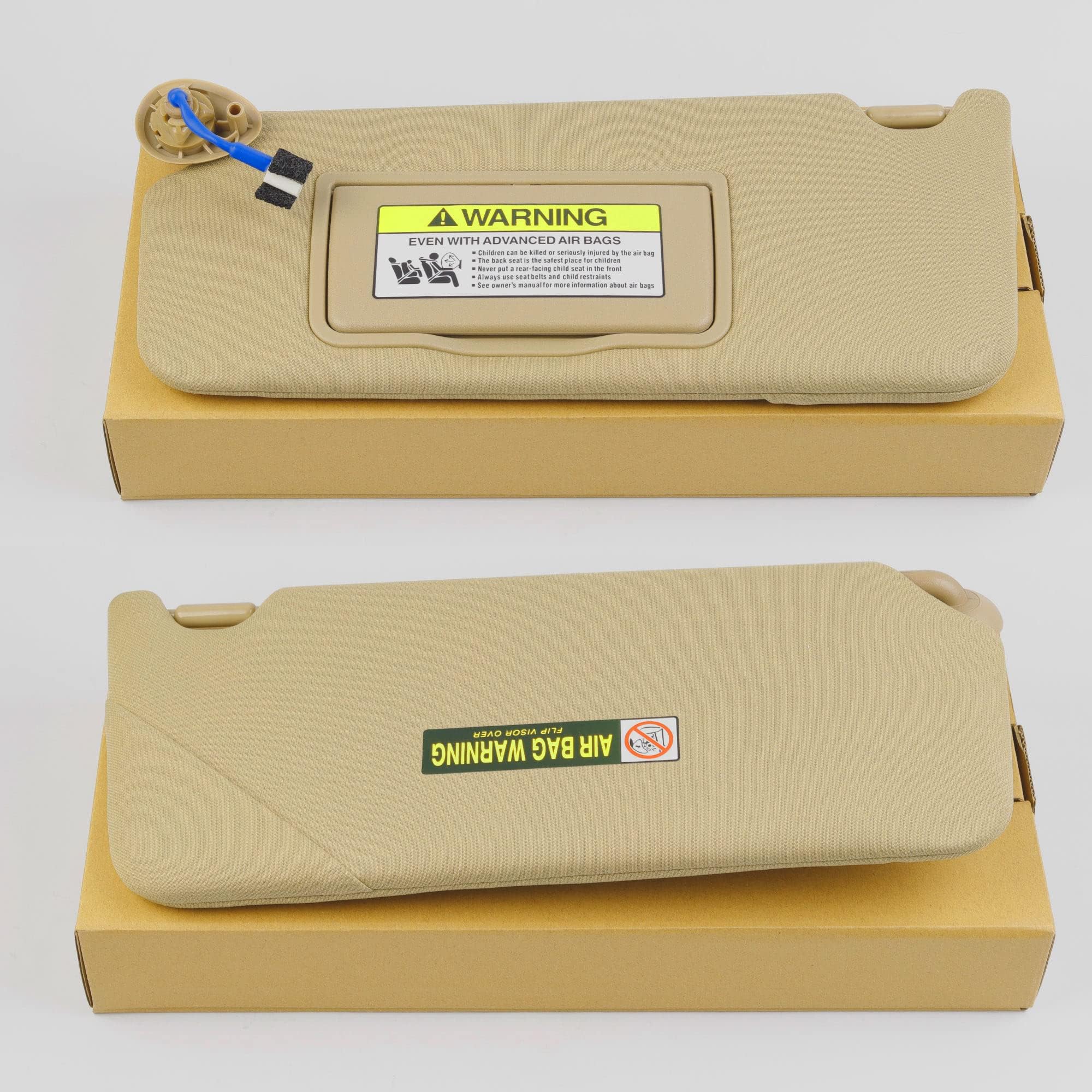 Left Driver & Right Passenger Side Sun Visor SunVisor for 2006-2011 Honda Civic EX