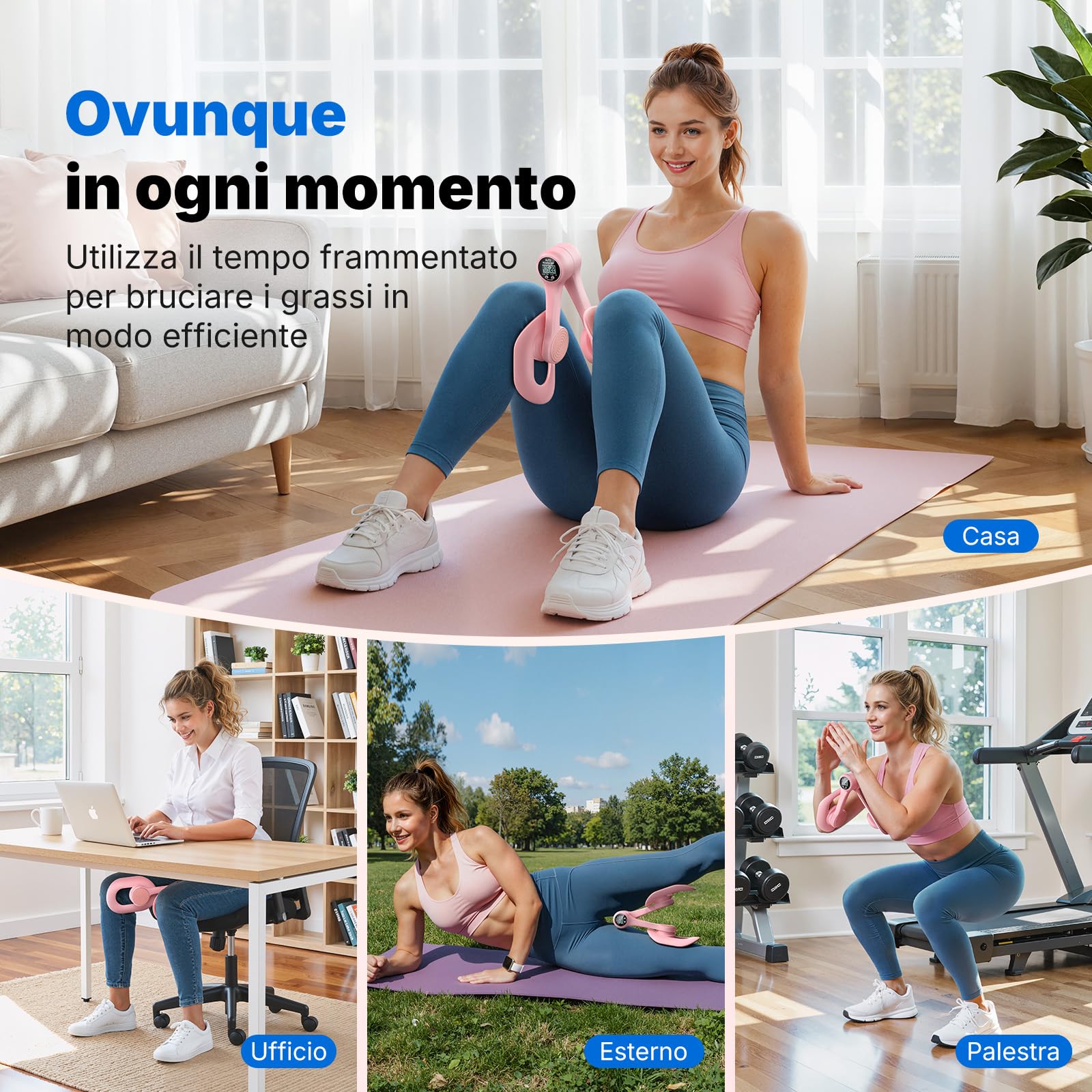MERACH Thigh Master - Allenatore per cosce, per allenare i muscoli pelvici, per l'interno delle cosce, per la casa, per il rafforzamento del pavimento pelvico per le donne
