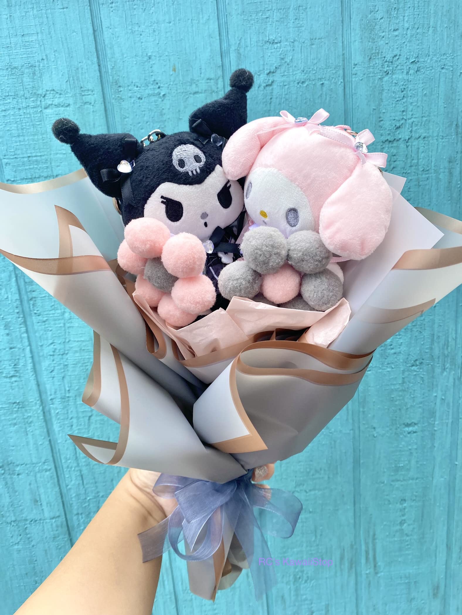 Handmade Kawaii Cartoon Anime Plushie Plush Bouquet - Everlasting - Gift for Sanrihoe Sanriocore Fan Birthday Prom Graduation