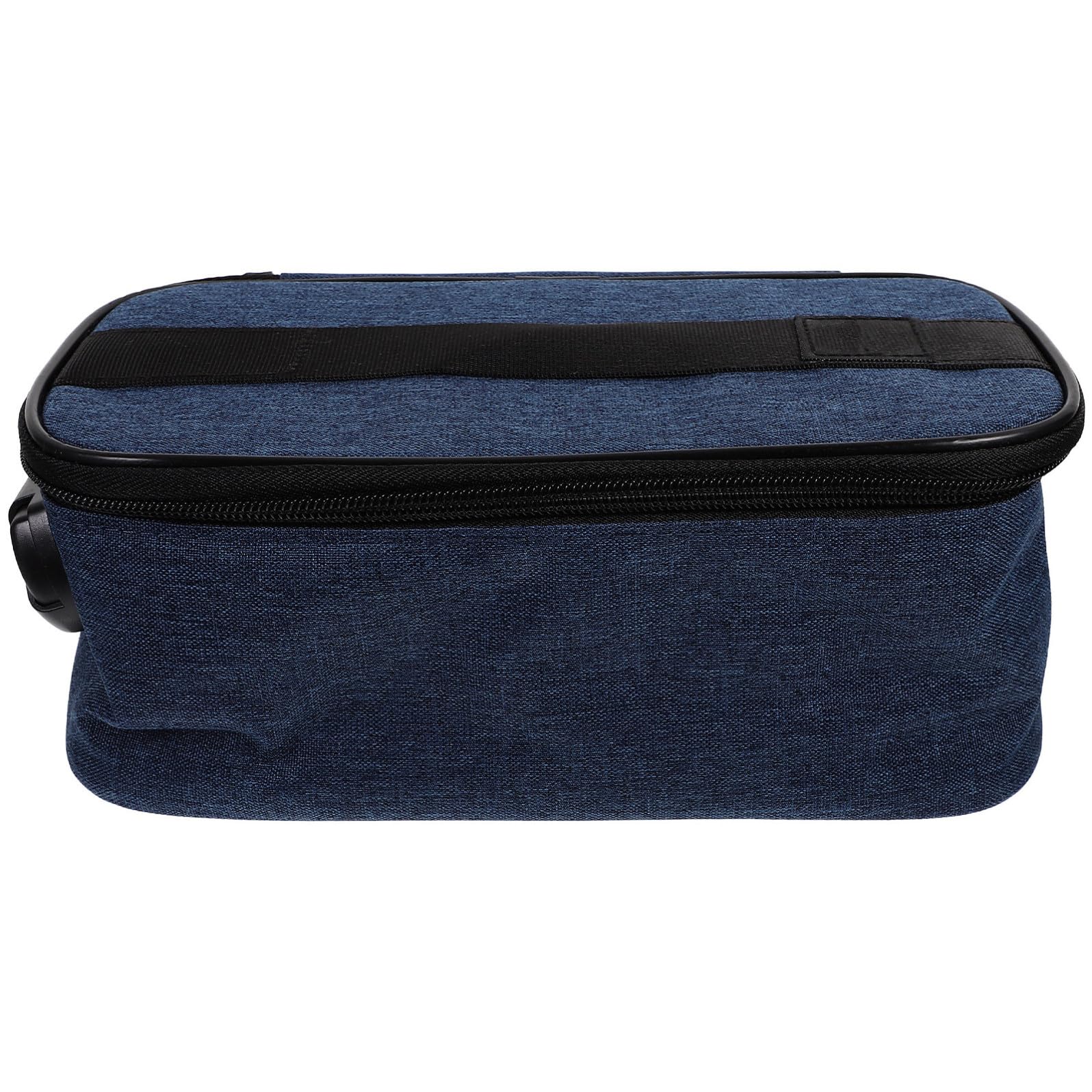HOMSFOU Borsa Porta Trucchi da Viaggio Oxford Blu Multi Scomparti e Design Zip e Lucchetto, Organizer Portatile per Casa e Scuola
