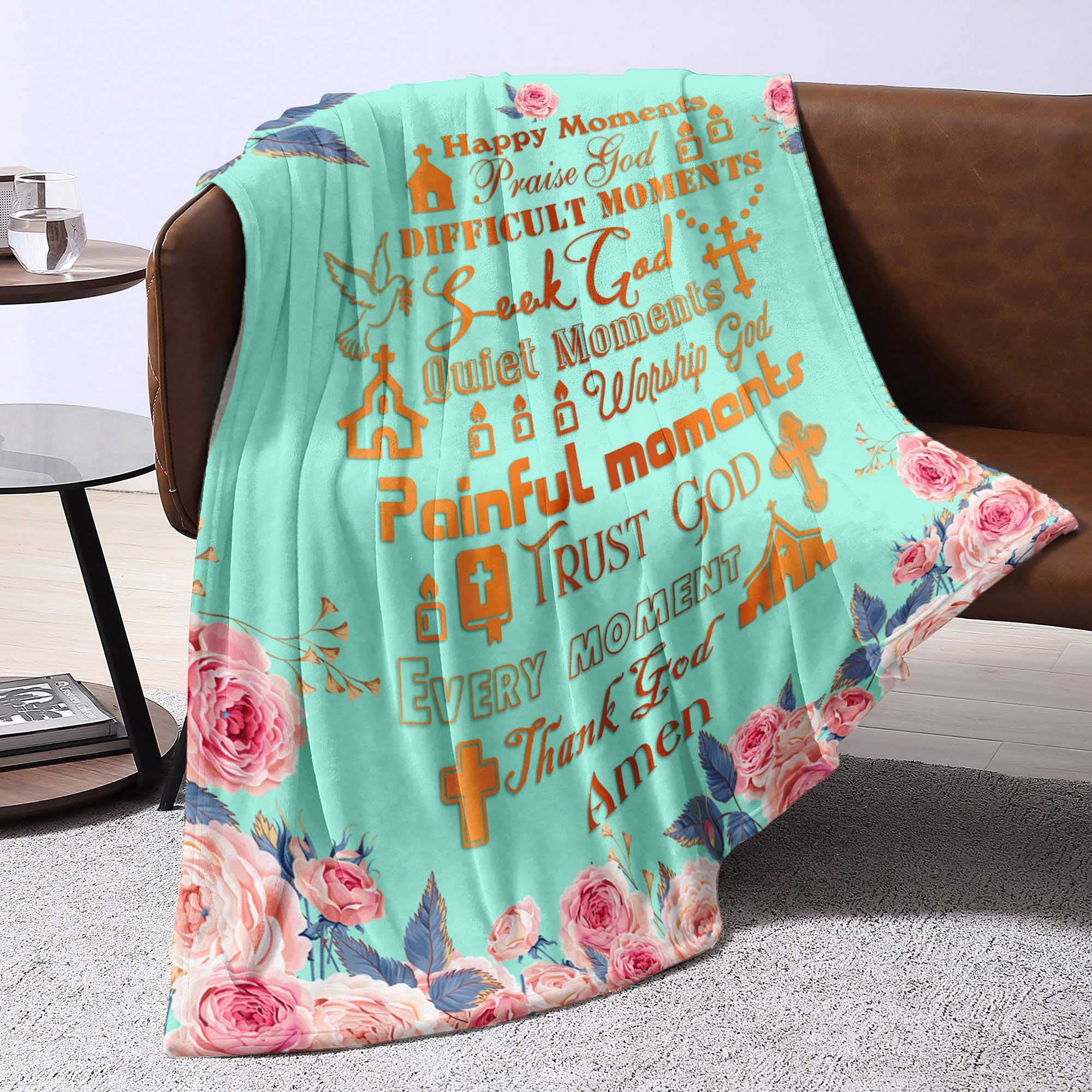 Bibelvers Decke – Kuschelweicher Überwurf Mit Inspirierenden Sprüchen | Perfekt Als Geschenk