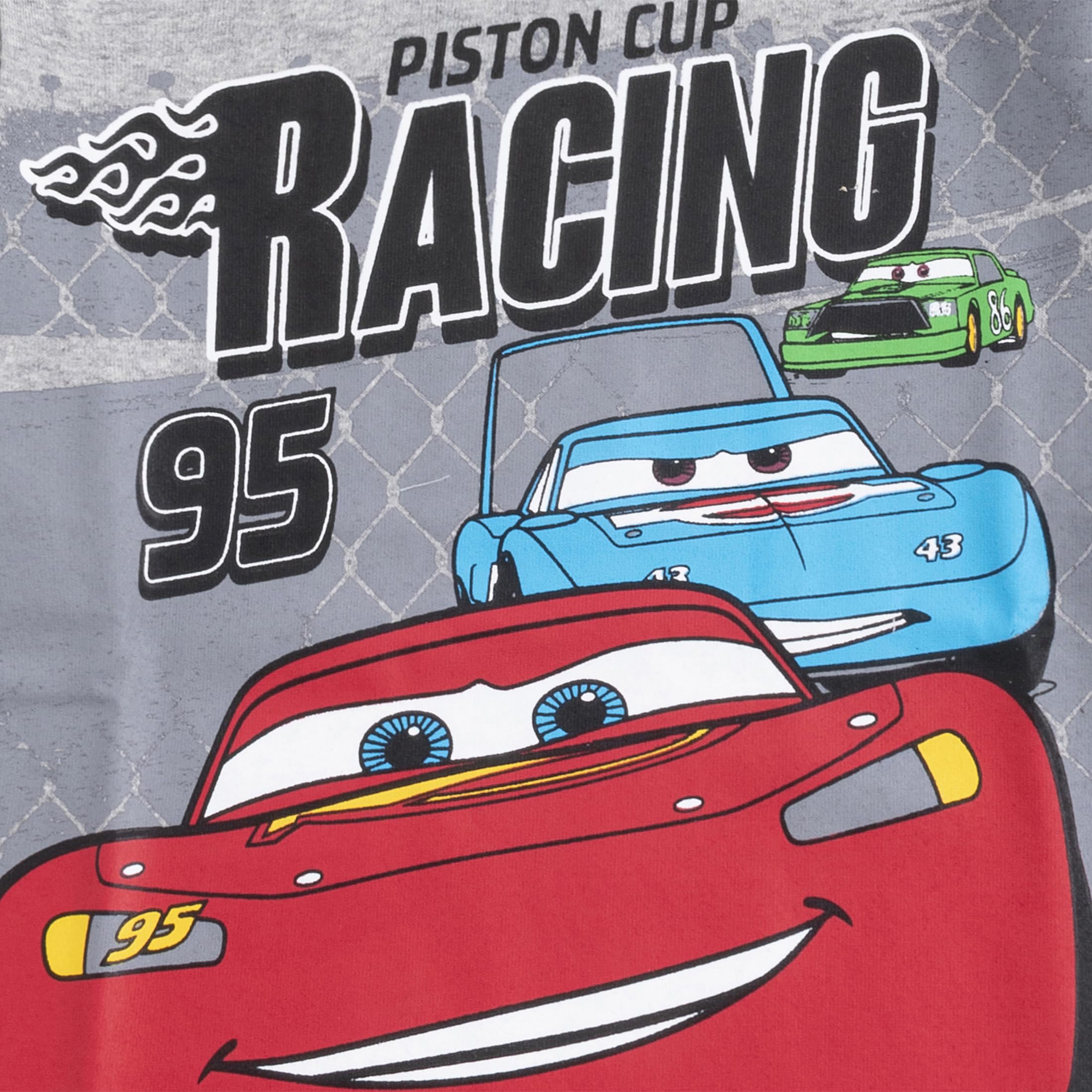 Disney Cars Lightning McQueen - Paquete de 3 camisetas de manga larga para niños pequeños y grandes