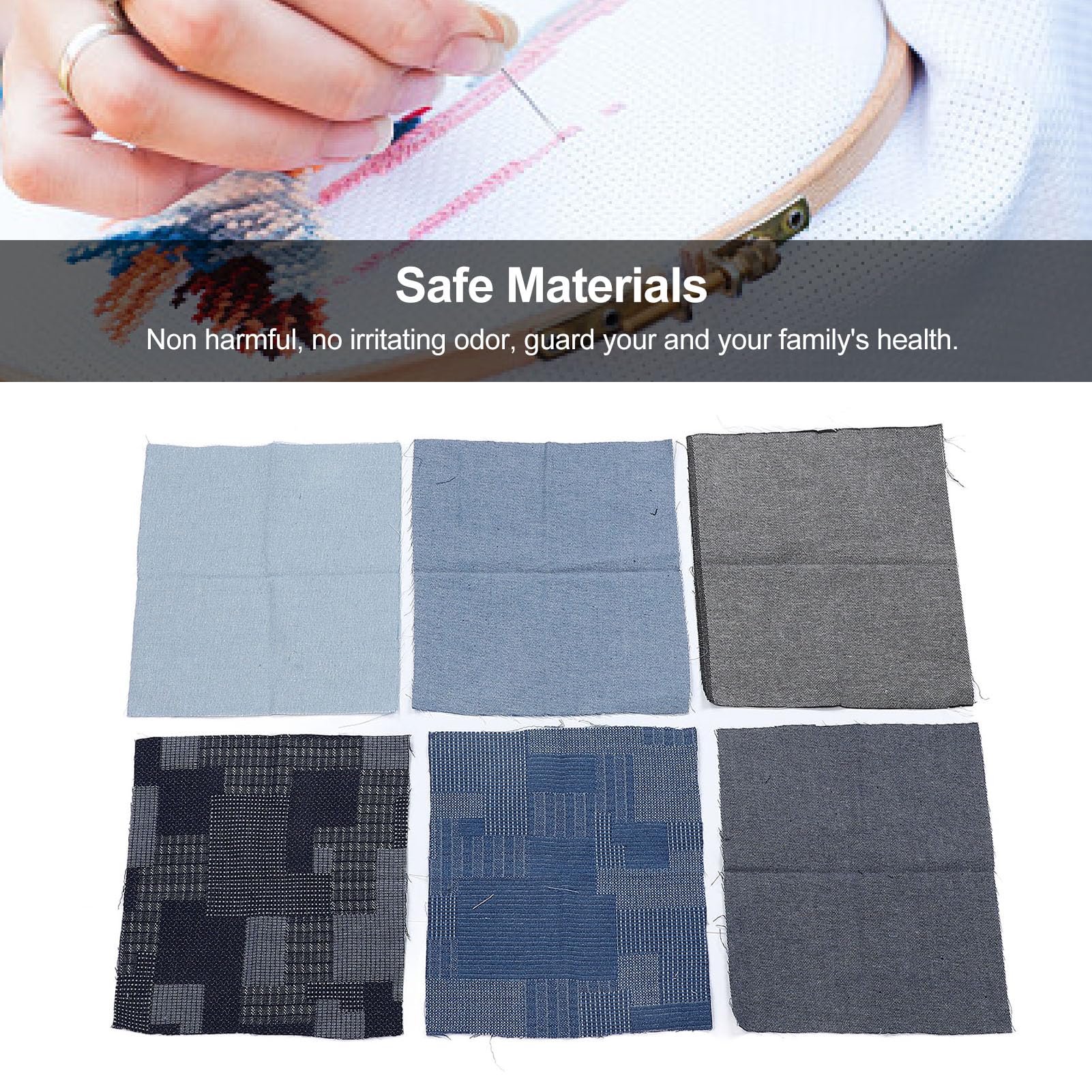 CHEOTIME 6 Set Kit Fai Da Te Sottobicchieri Sashiko, Sottobicchieri Sashiko Tessuto Kit Da Ricamo Solubile In Acqua Per Principianti Filo Sashiko, Aghi E Tessuto Per Sottobicchieri Per Adulti