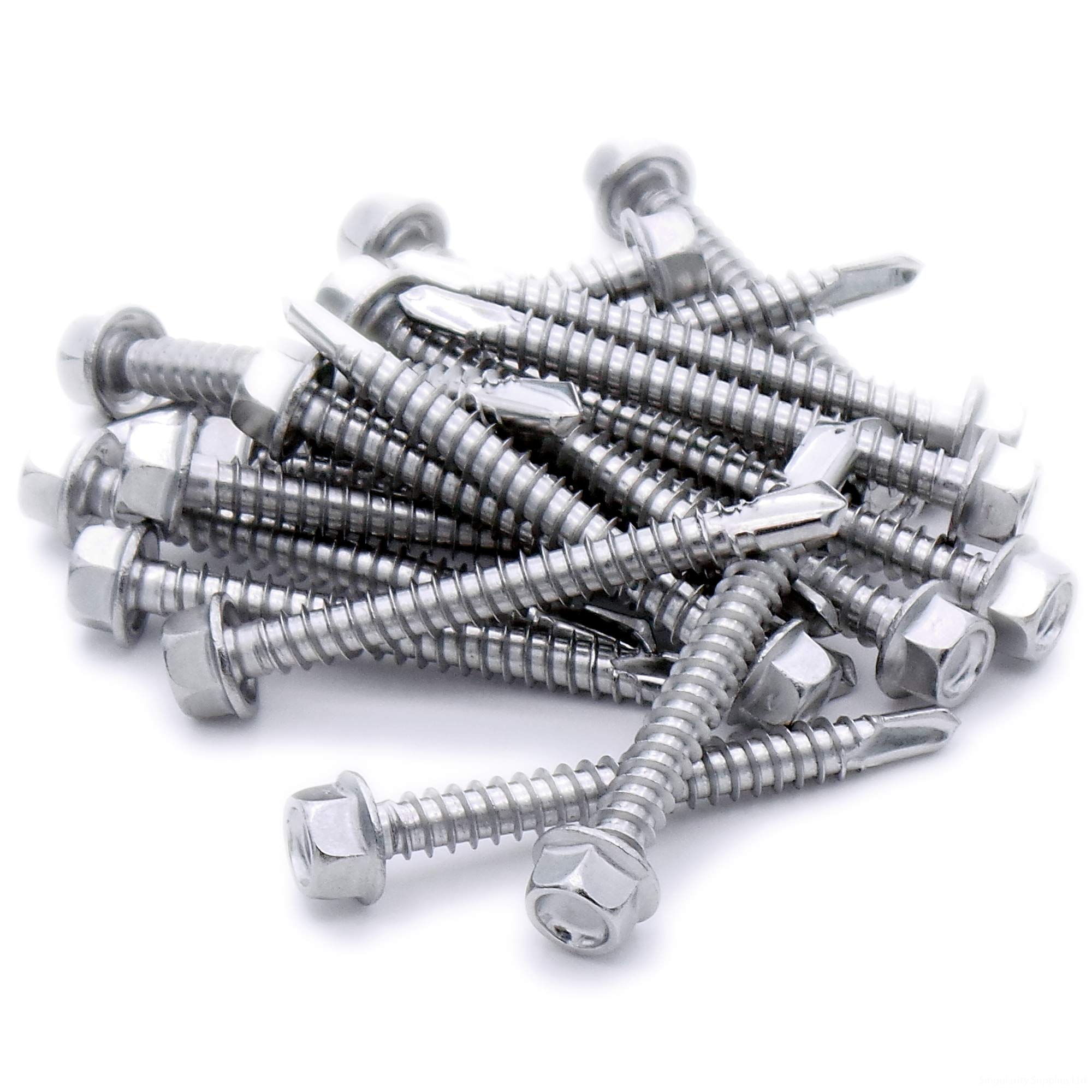 Singularity Supplies No.8 X 0.7 (4.2Mm X 19Mm) Hex Self-Drilling Screw (Flanged) - Stainless Steel (A2) (Pack Of 20)