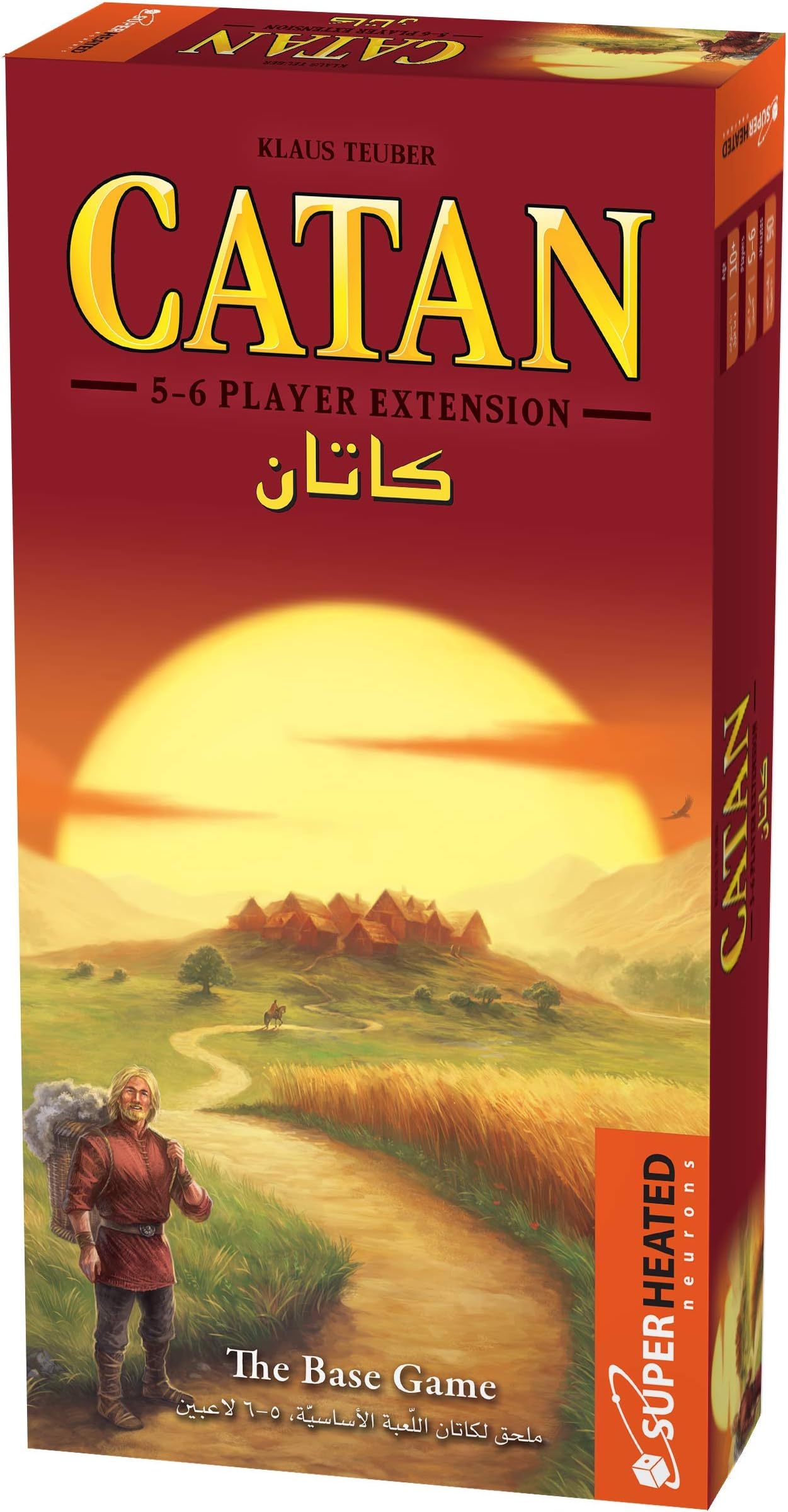 SuperHeated Neurons Catan Base Game | Extension 5-6 Players | Official Version | English and Arabic Language | Family Game For Ages 10+ | Board Game - Strategy | Original - Made In Germany