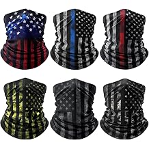 Awumbuk Neck Gaiter for Men Women, 6 Pack Face Mask Breathable Face Cover for Sun UV Protection Bandana Scarf Cycling Running