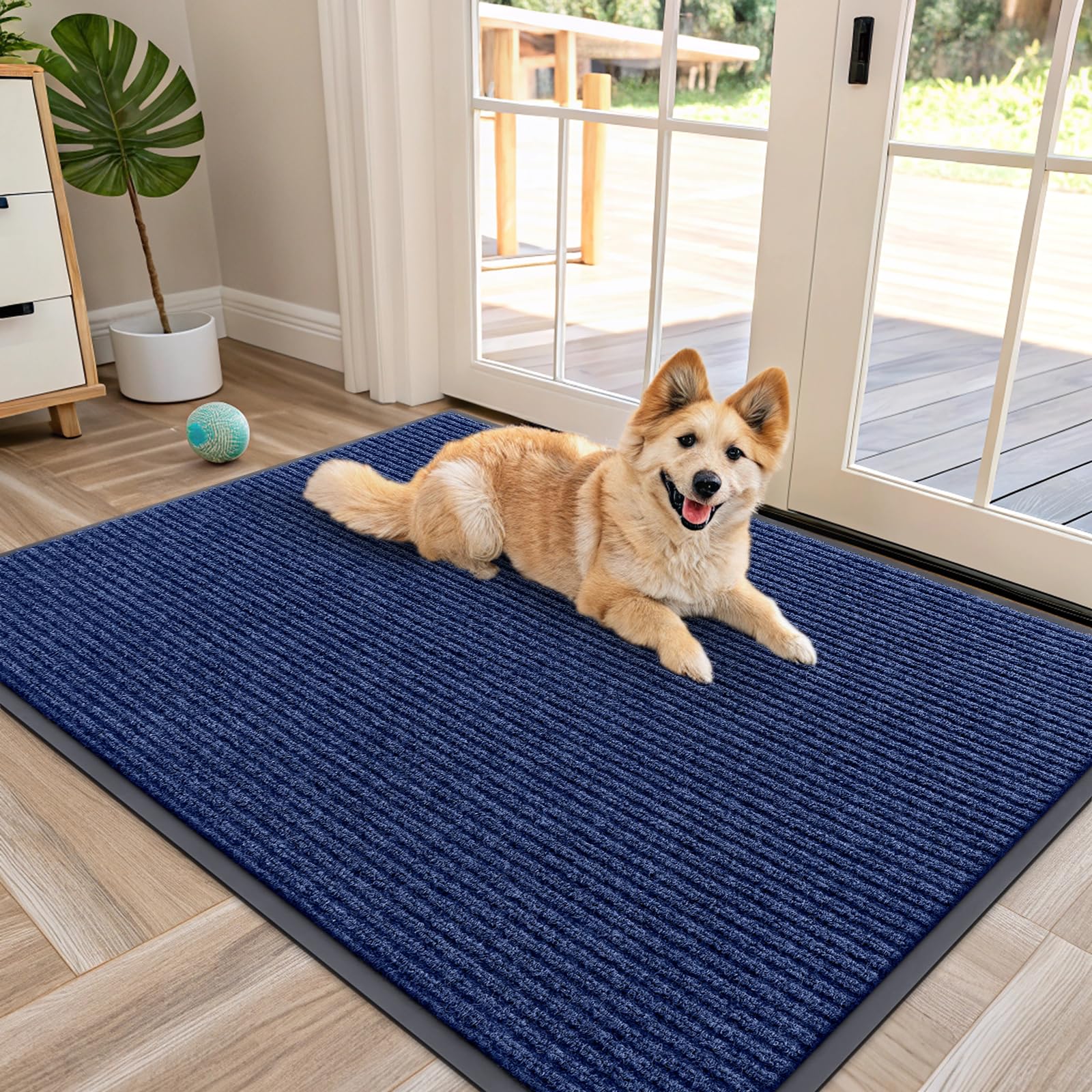 OLANLY Front Door Mat Indoor Outdoor Entrance, Waterproof Heavy Duty Doormat, Fade Resistant, Low Profile, Easy Clean Patio Porch Welcome Floor Mats for Entry, 29.5x17, Beige — view 26