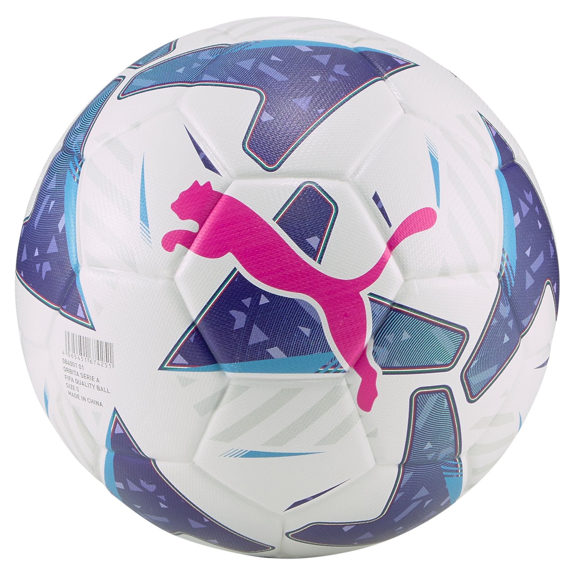PUMA Serie A Orbita (FIFA Quality Pro) Box, Palloncino, White-Blue Glimmer-Sunset Glow