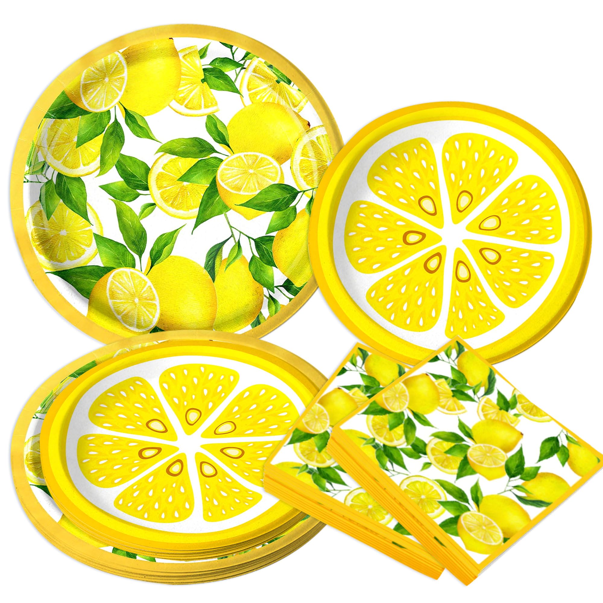 JeVenis Capri Lemon Party Decoration Capri Lemon Birthday Party Tableware Supplies Plates Napkins - Image 4