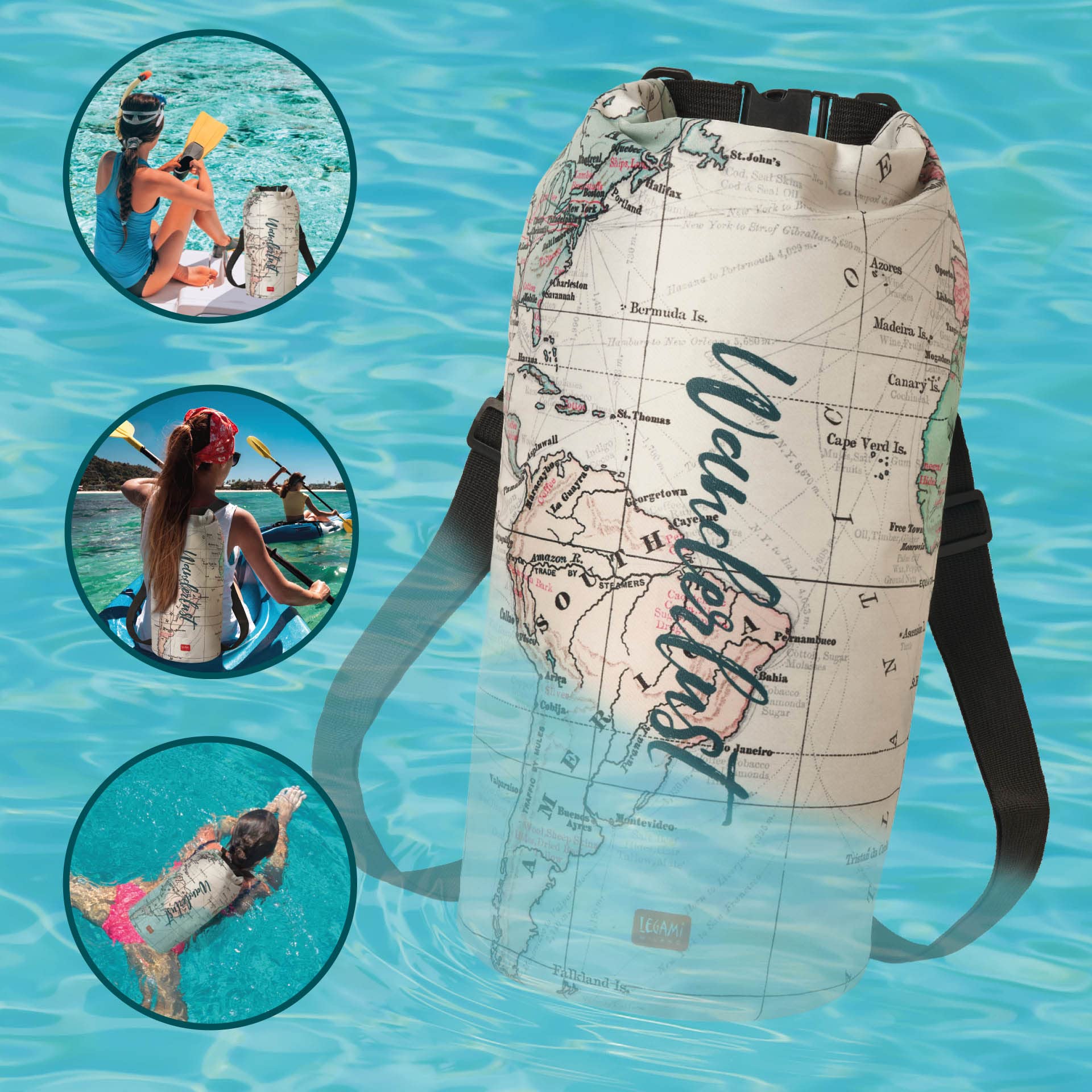 Legami Wodoszczelne torby, Podróżna, 10 L, Travel