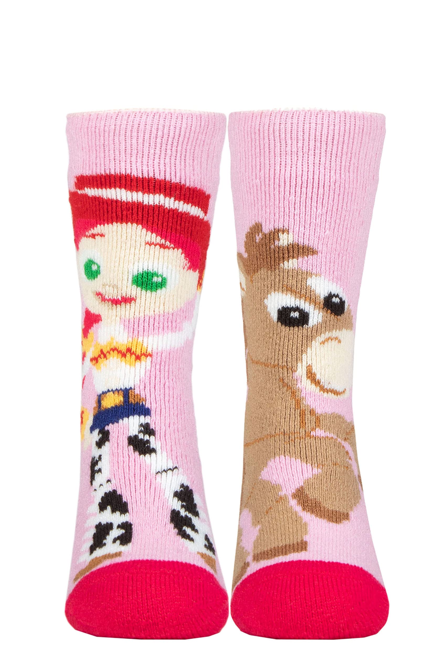 HEAT HOLDERS SOCKSHOP Kids Disney 1.6 TOG Lite Toy Story Jessie and Bullseye Thermal Socks Pack of 1 Pink 12.5-3.5