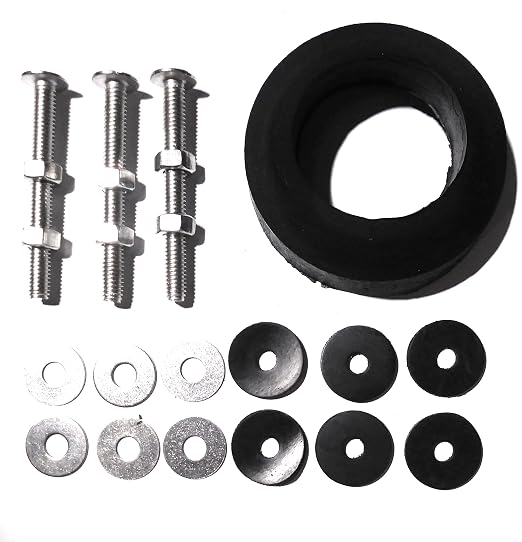Set de tornillos para sanitario de acero inoxidable 3 piezas miniatura 2