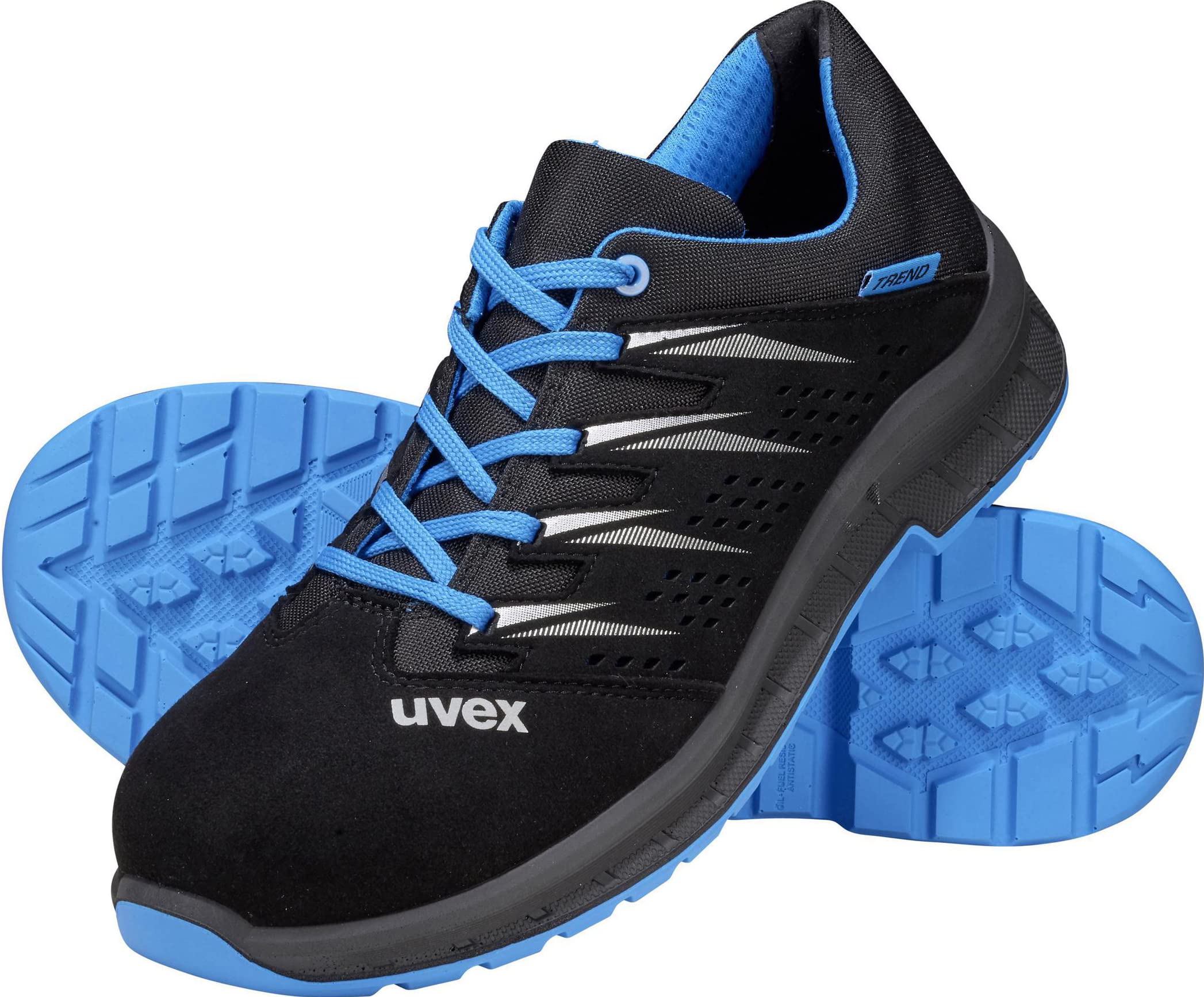 Uvex 2 Trend - Sicherheitsschuhe S1 SRC ESD - Blau/Schwarz - Gr. 43
