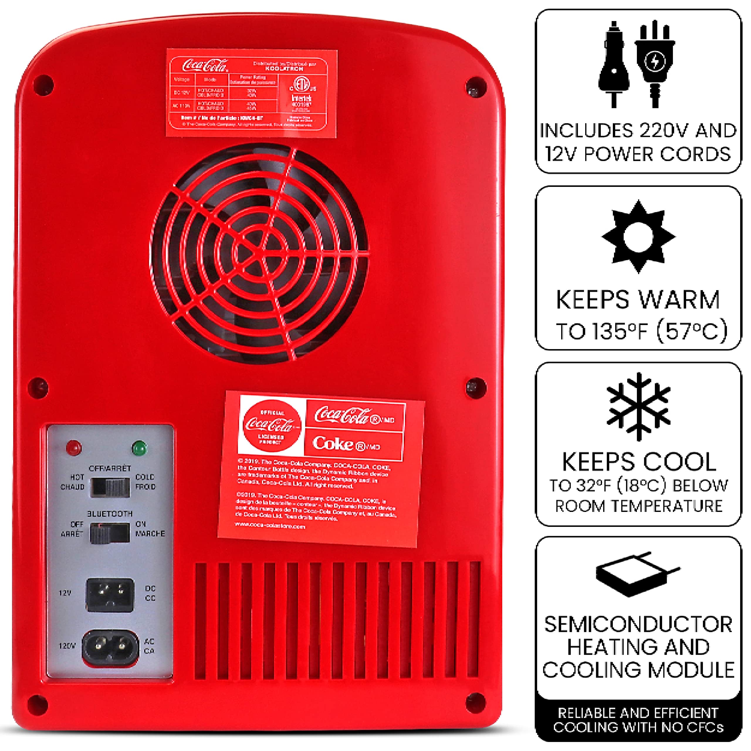 Amazon.com: Coca-Cola 12V Portable Bluetooth Speaker Mini Fridge